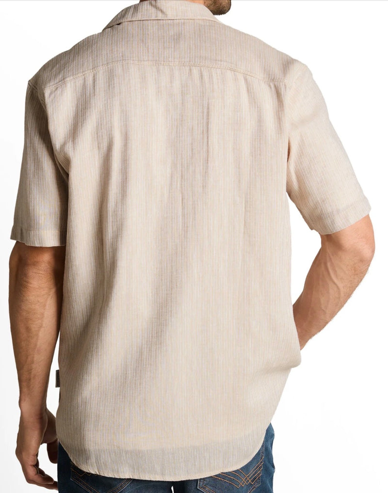 Structured Cotton Linen Striped Shirt