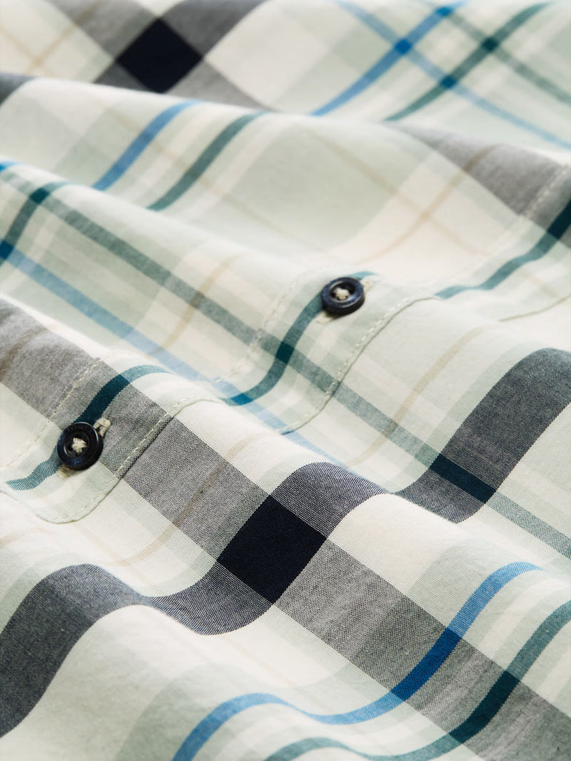 Soft Green Big Checked Shirt