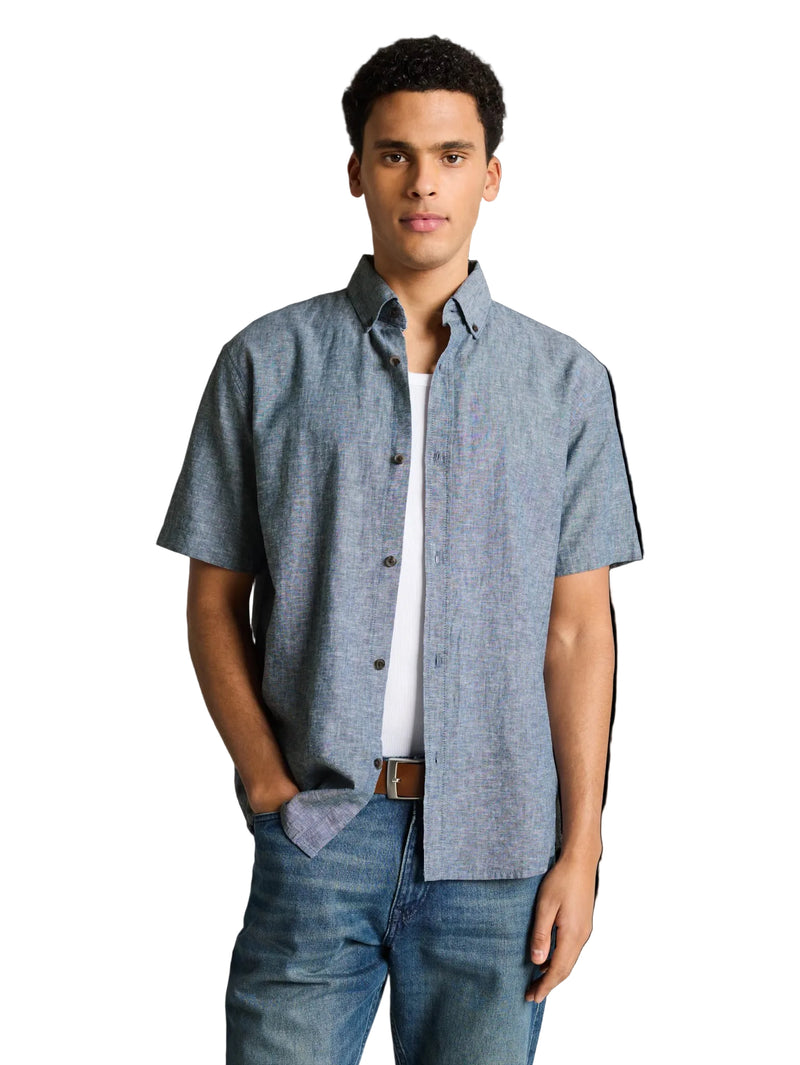 Cotton Linen Short Sleeve Shirt