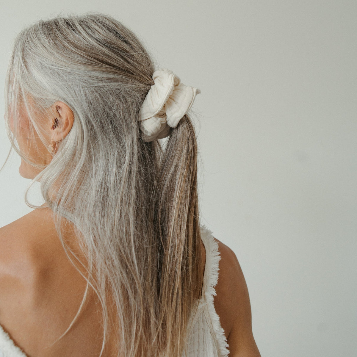 Striped Crinkle Scrunchie