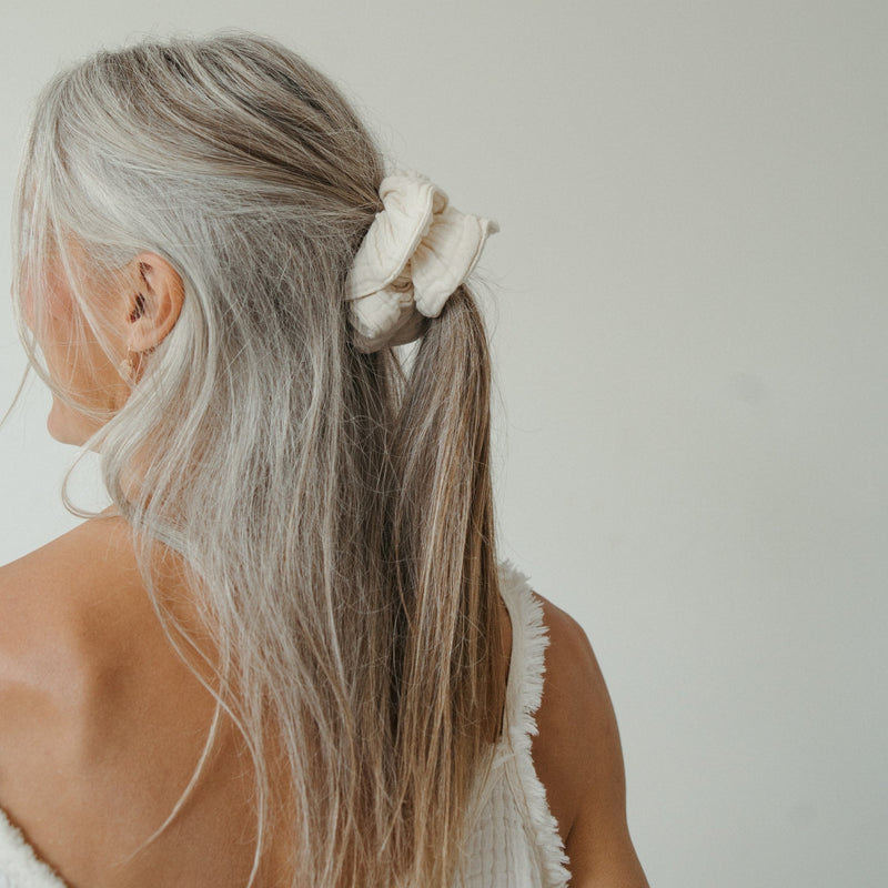 Striped Crinkle Scrunchie