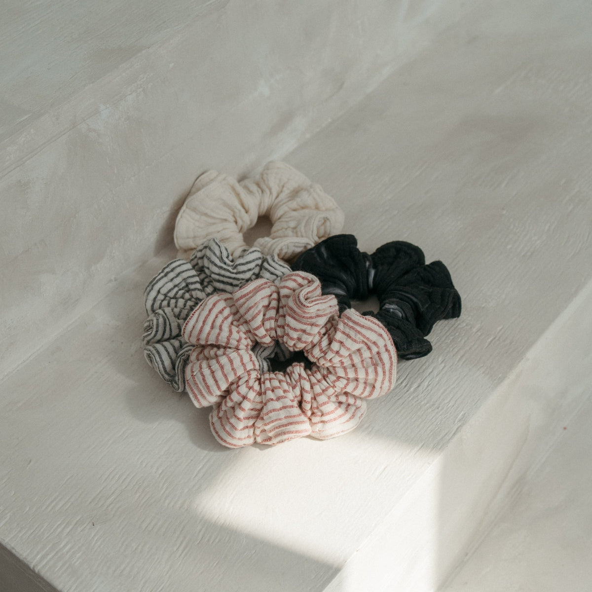 Striped Crinkle Scrunchie