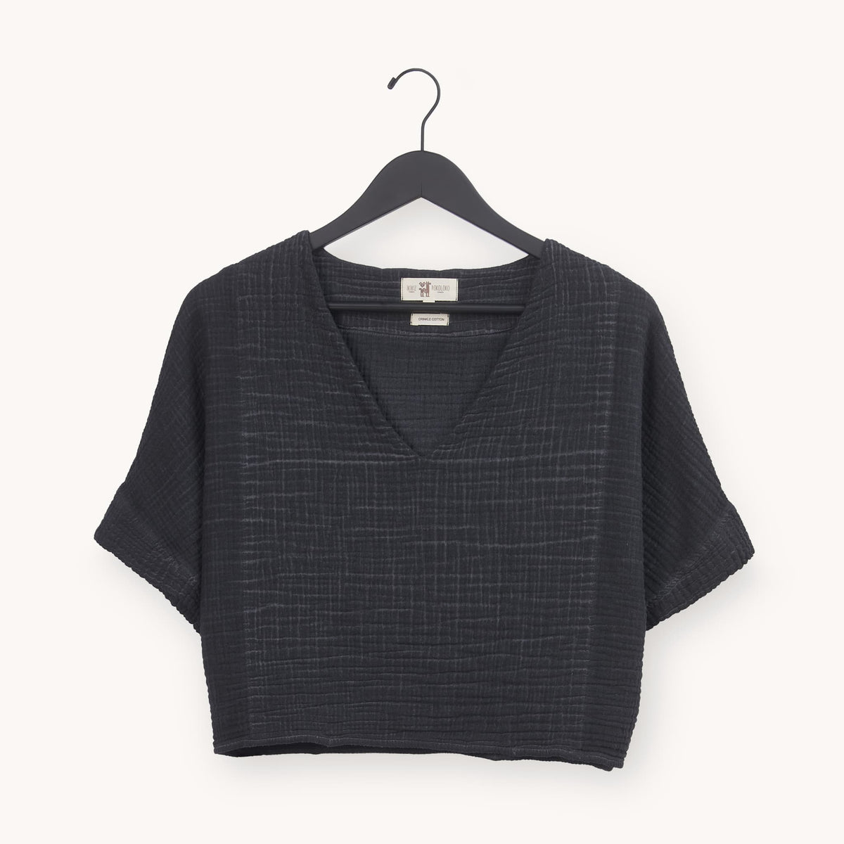 Crinkle Cotton Crop Top