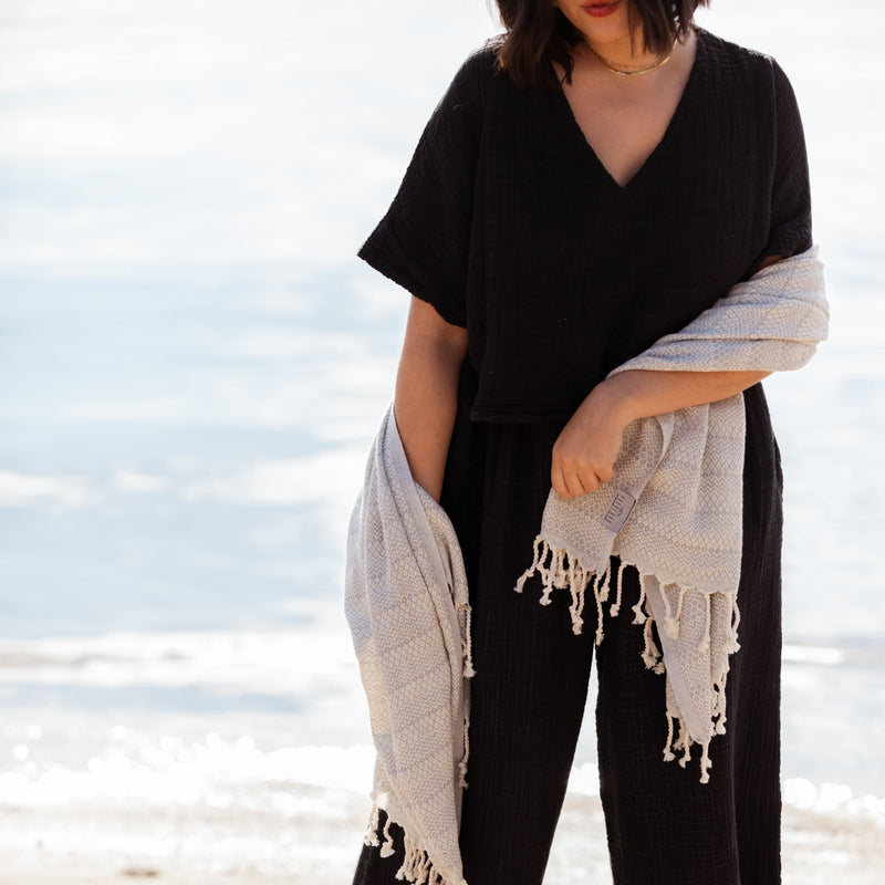 Crinkle Cotton Crop Top