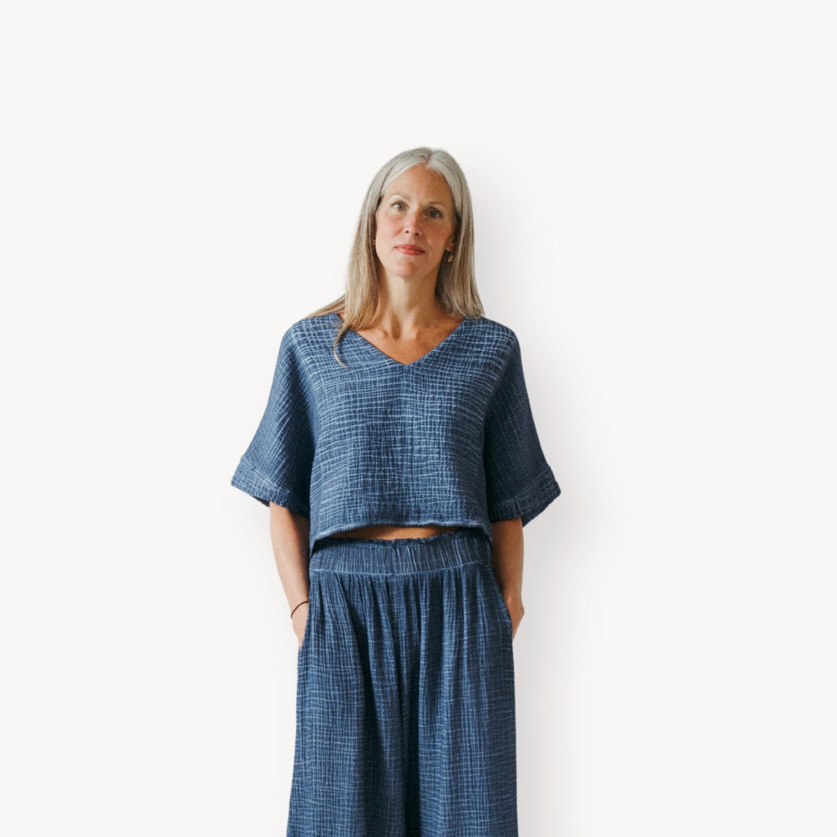 Crinkle Cotton Crop Top
