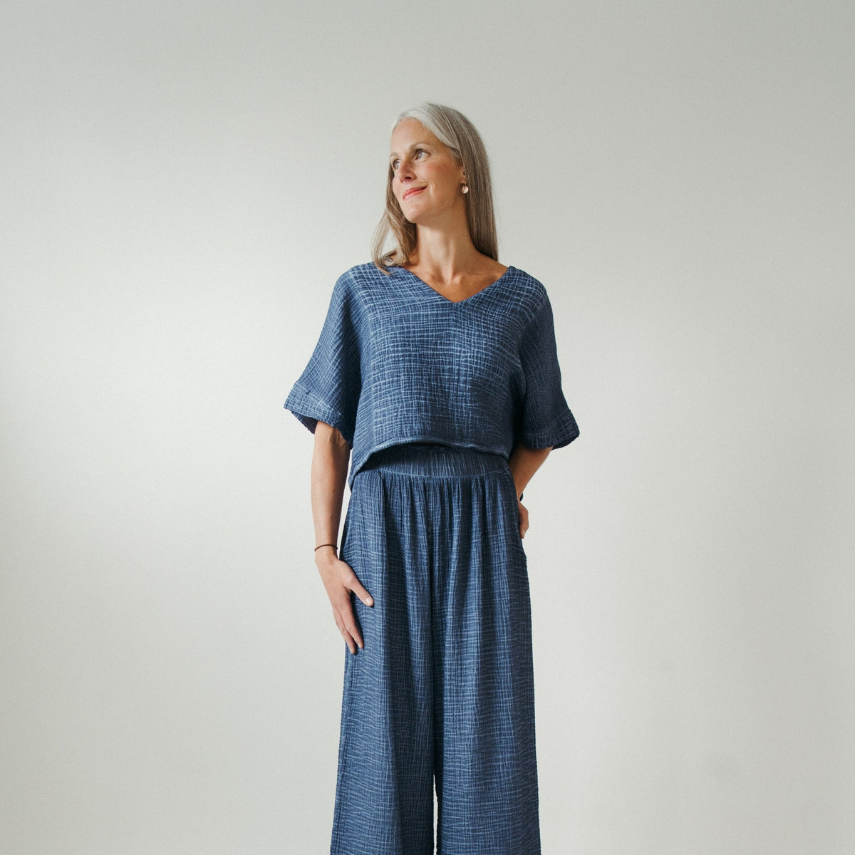 Crinkle Cotton Crop Top