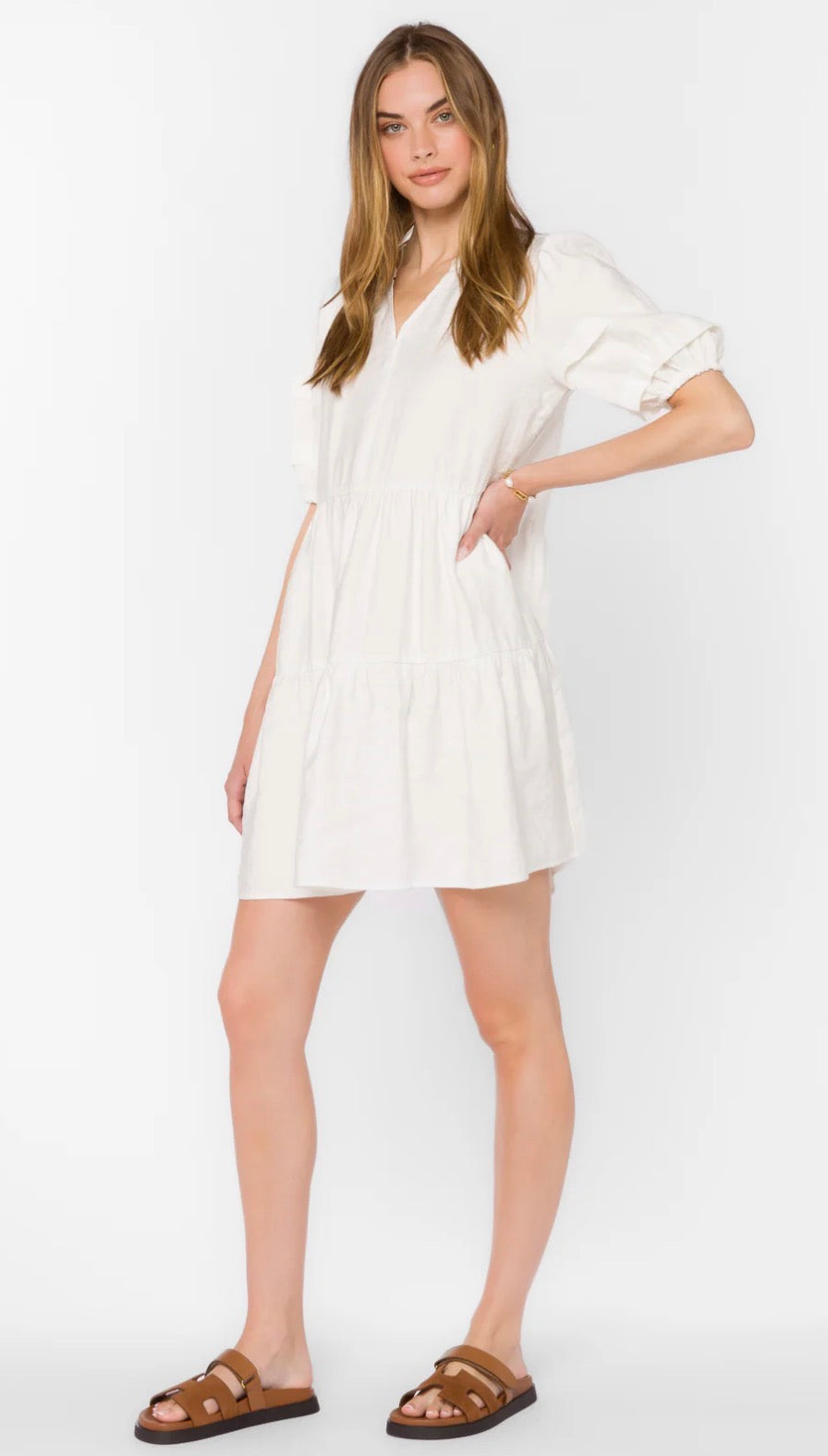 Melita Optic White Dress