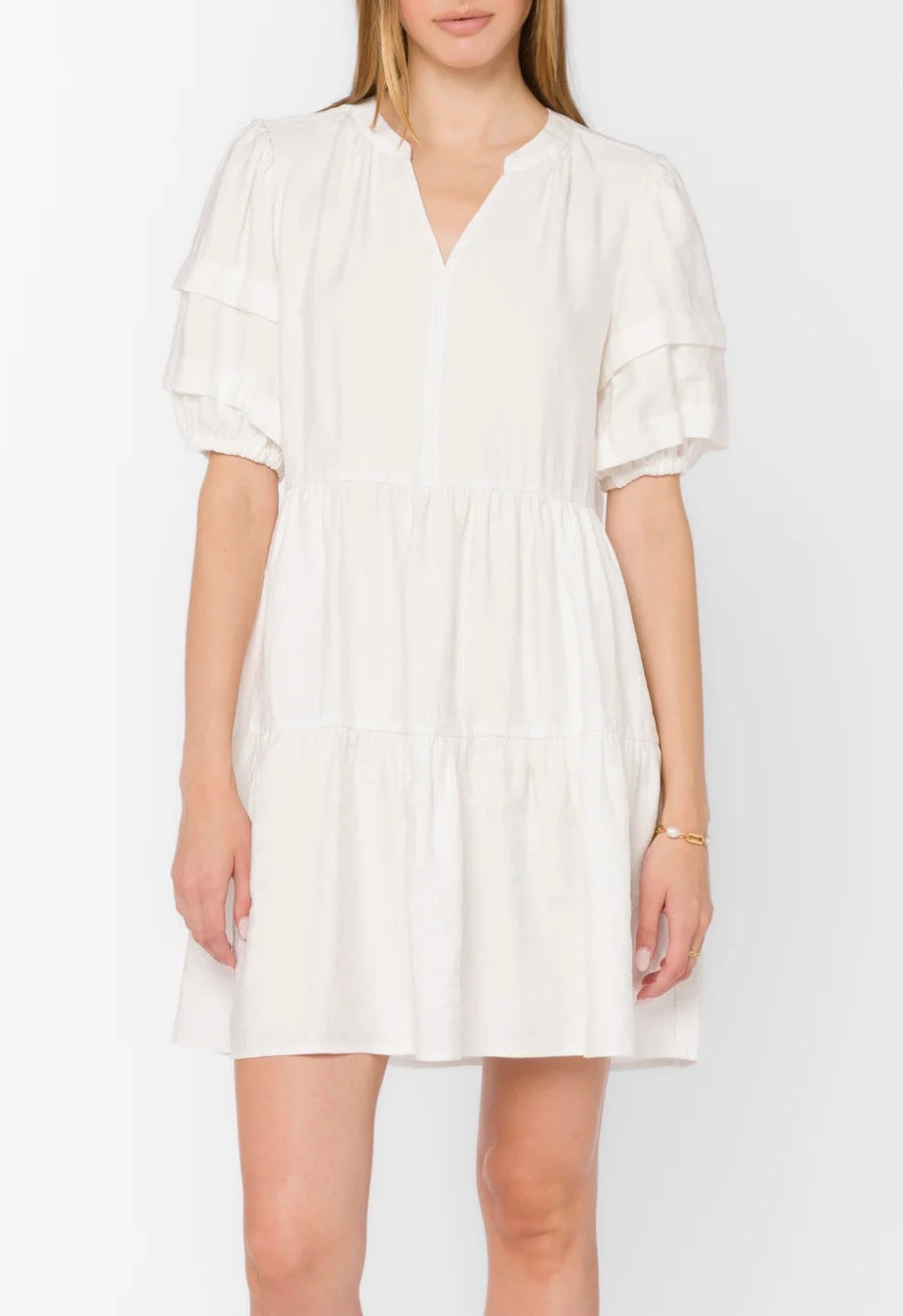 Melita Optic White Dress