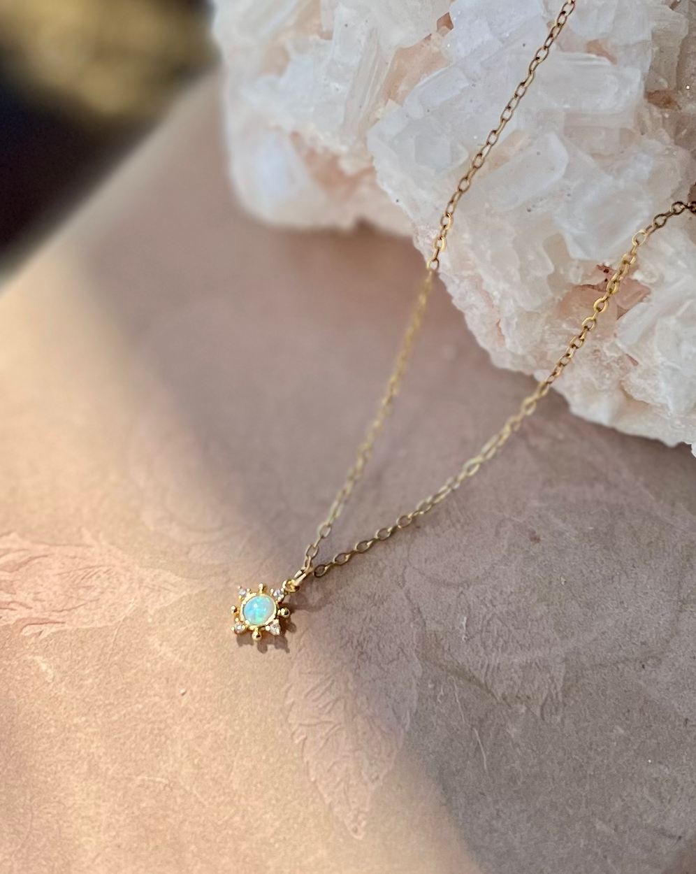 Opal Sun Pendant