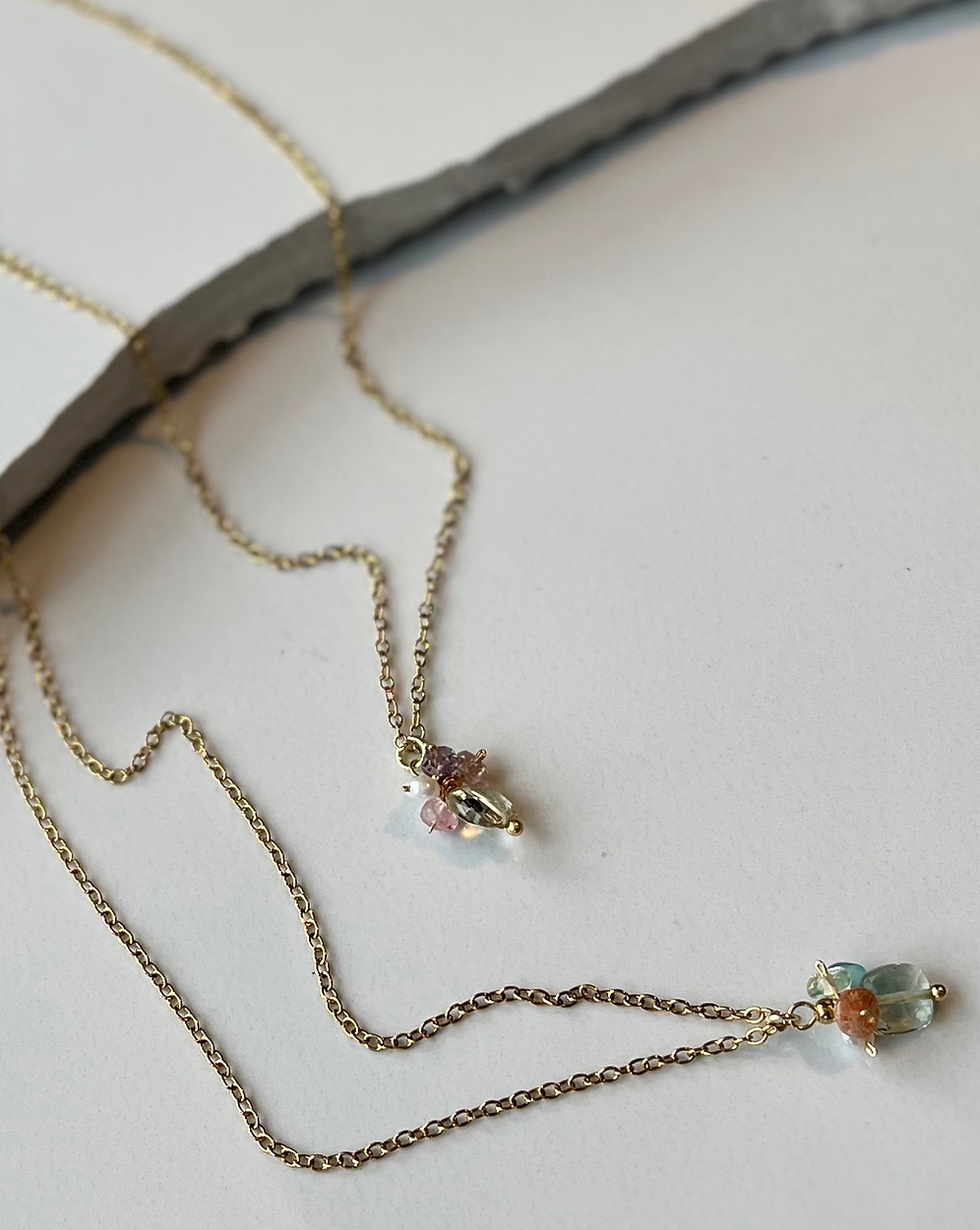 Gemstone Cluster Necklaces