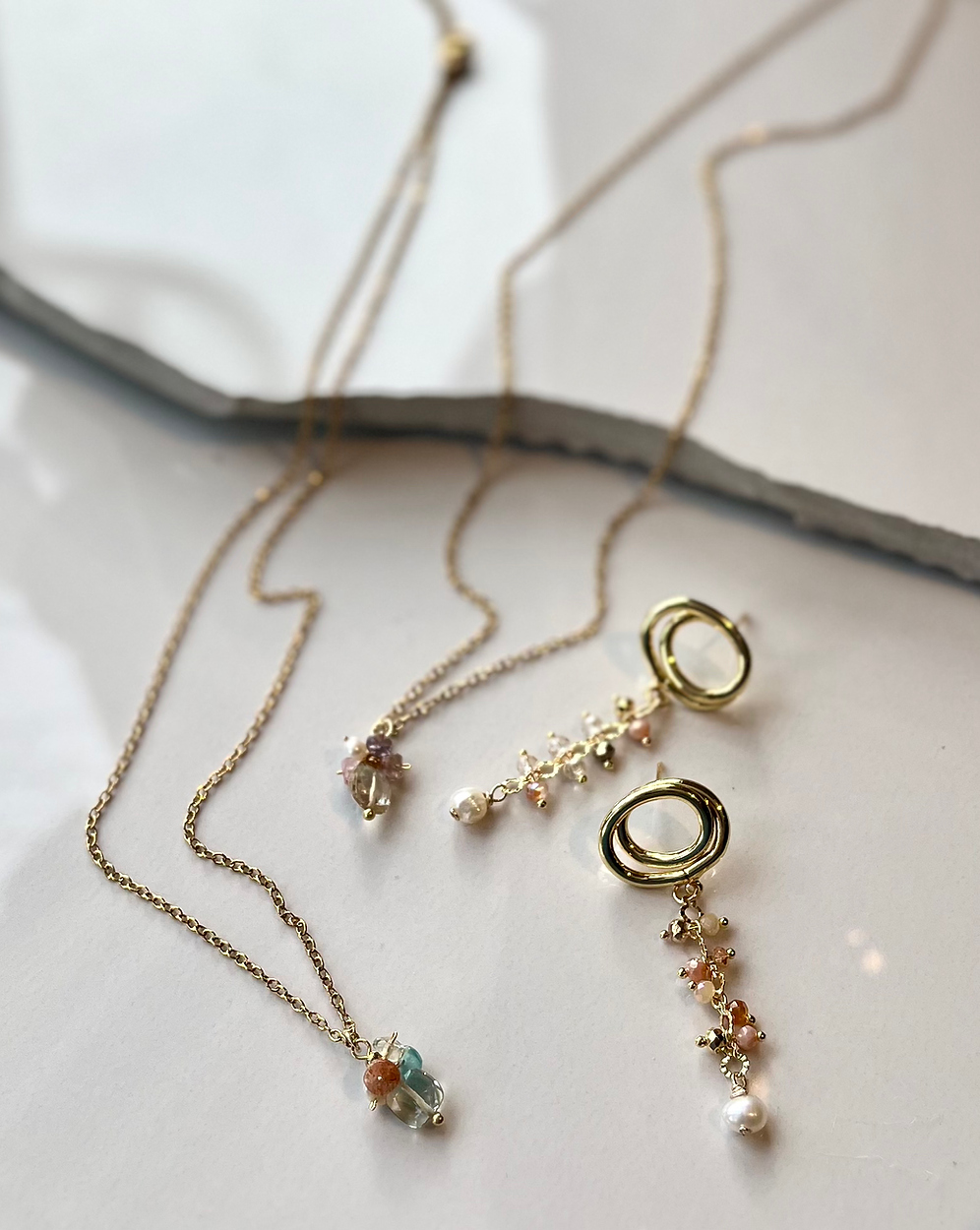 Gemstone Cluster Necklaces