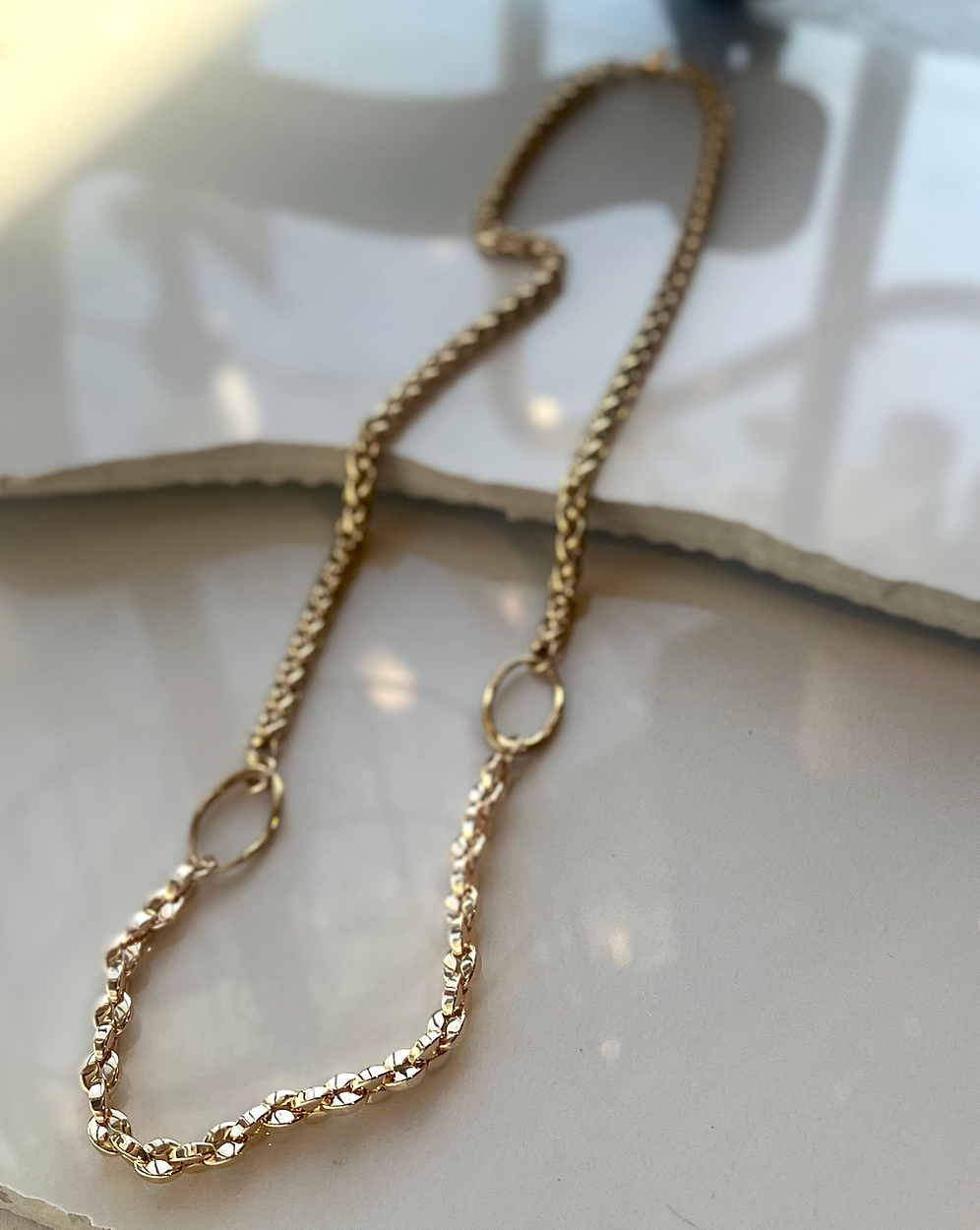 Braided Chain Loop Necklace or Bracelet