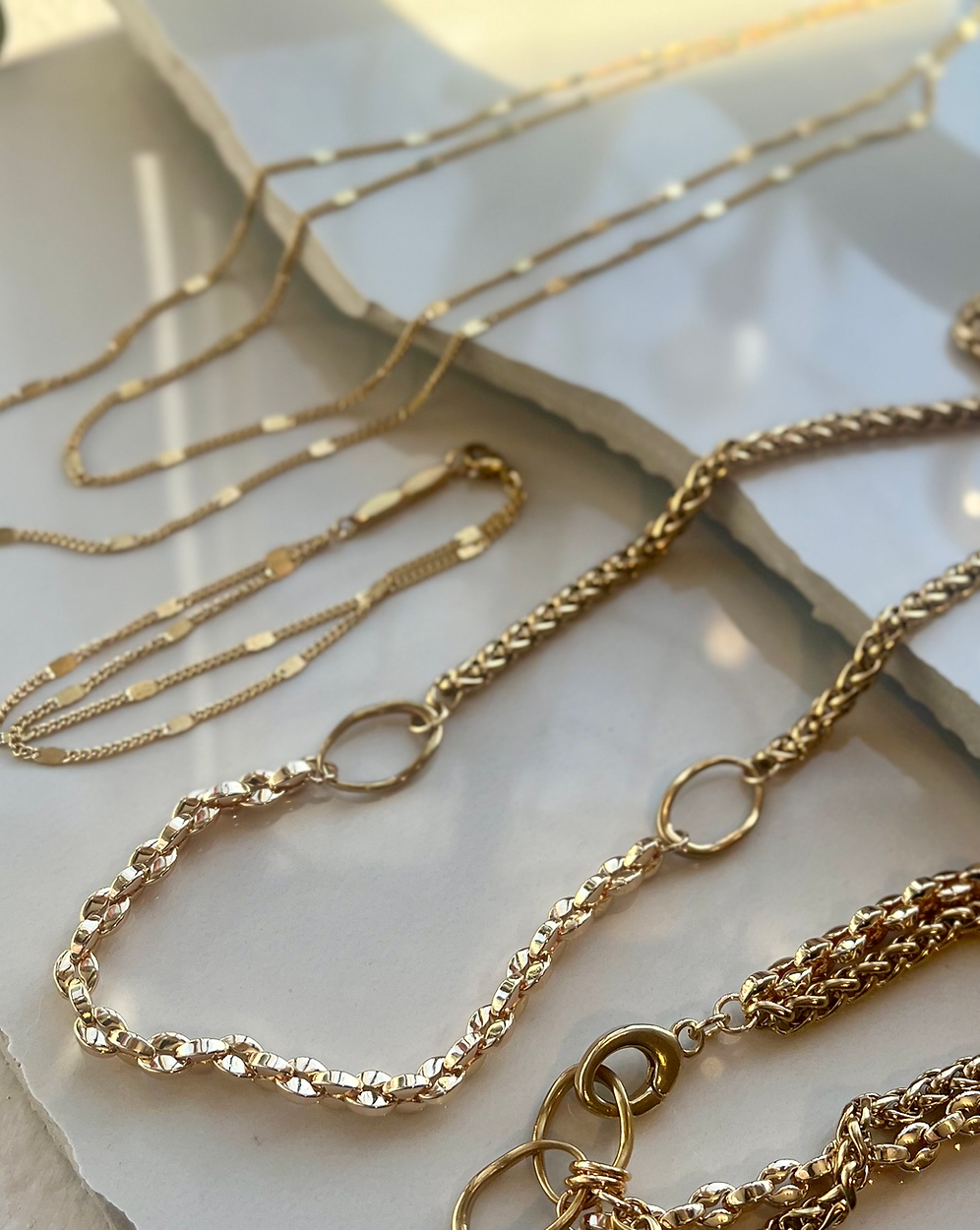 Braided Chain Loop Necklace or Bracelet