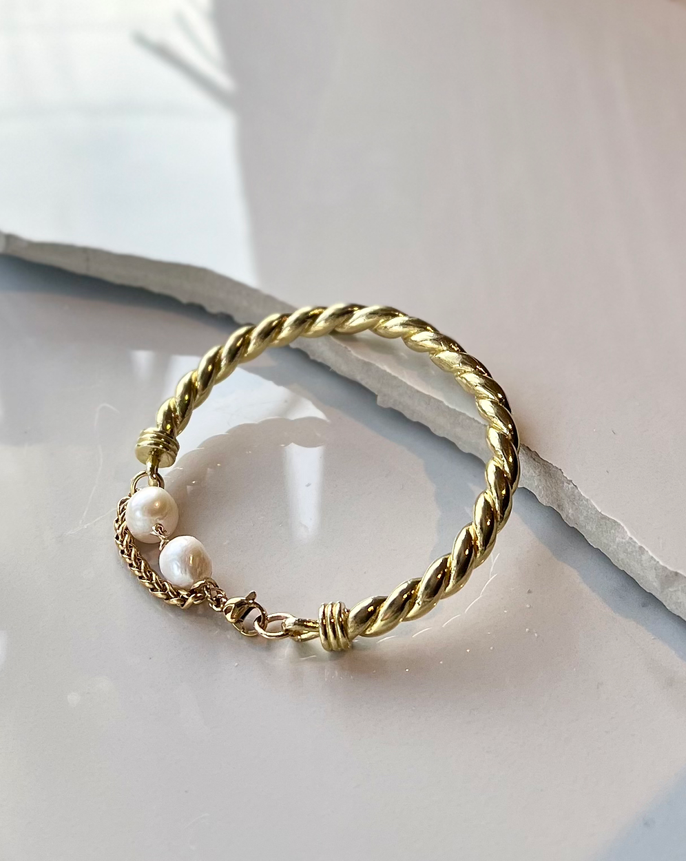 Vintage Cuff with Freshwater Pearls