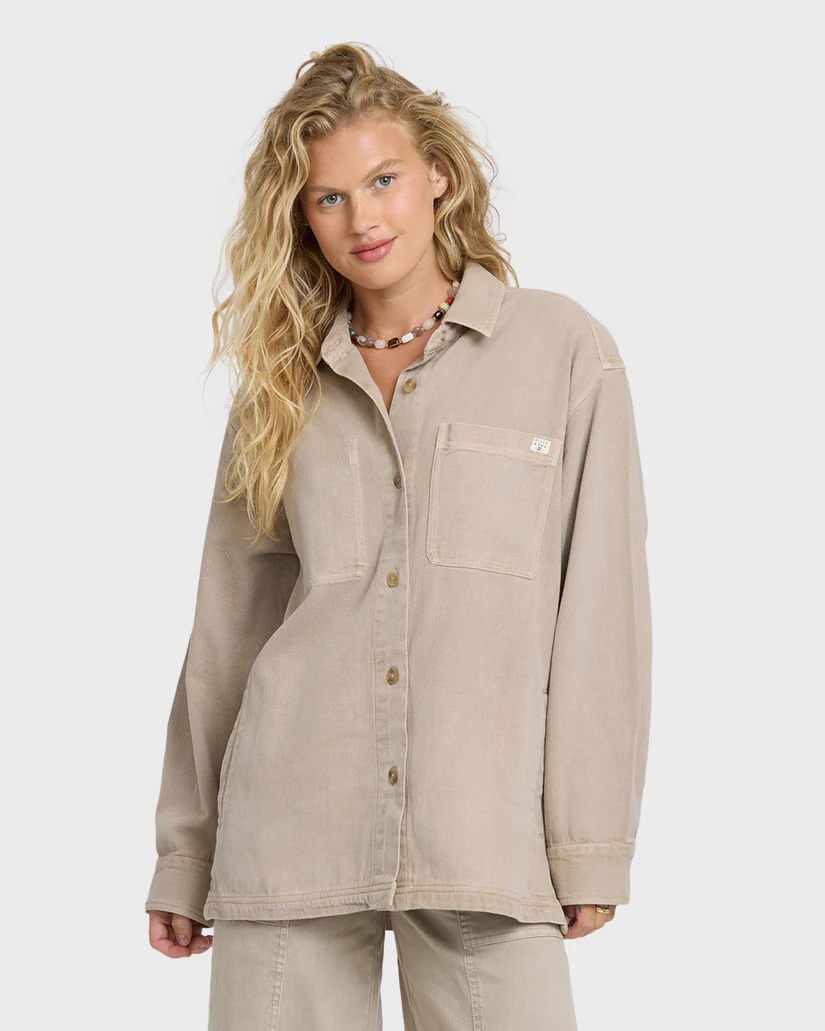 Washed Ashore Long Sleeve Overshirt