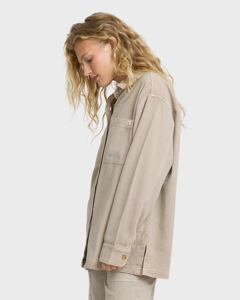 Washed Ashore Long Sleeve Overshirt