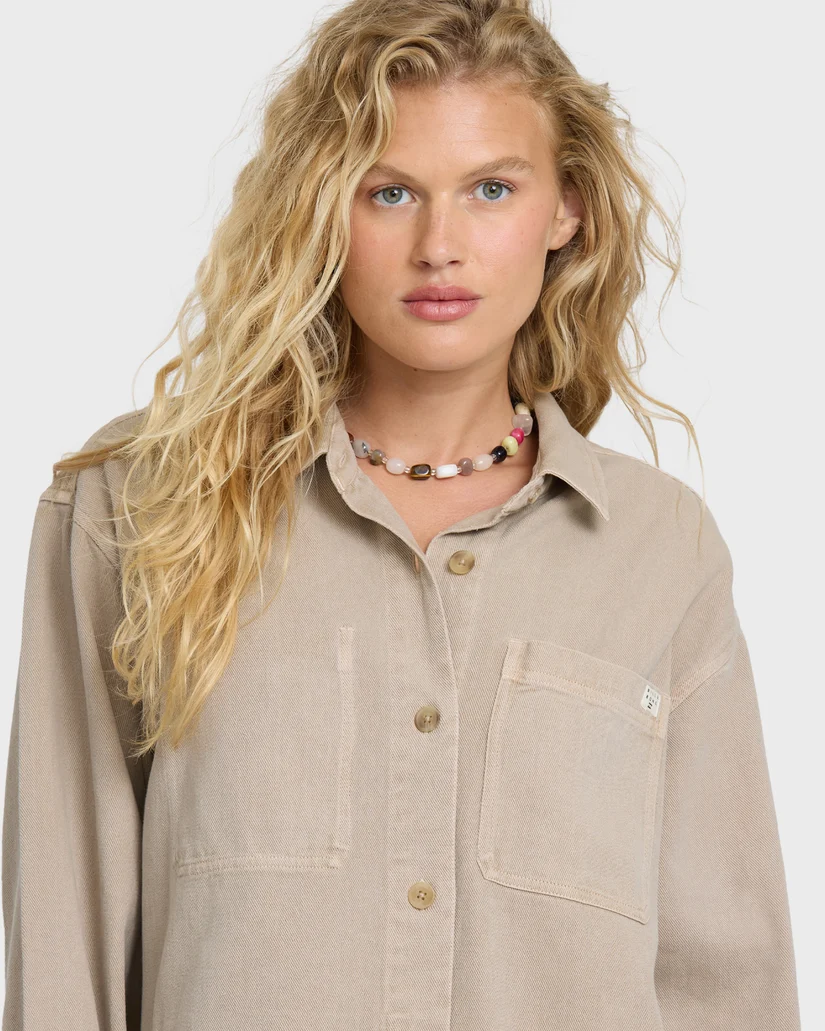 Washed Ashore Long Sleeve Overshirt