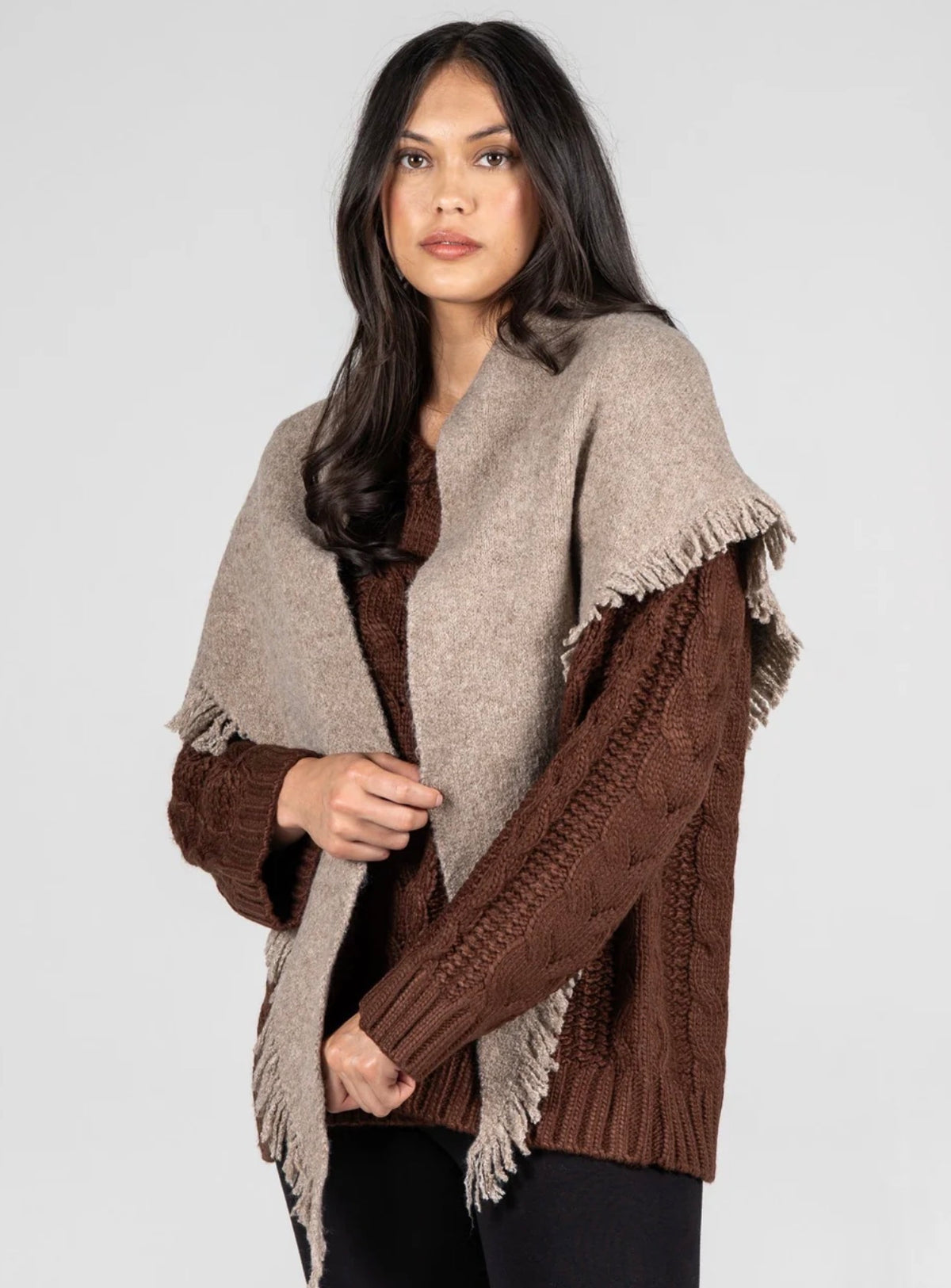 Triangle Wool Blend Scarf