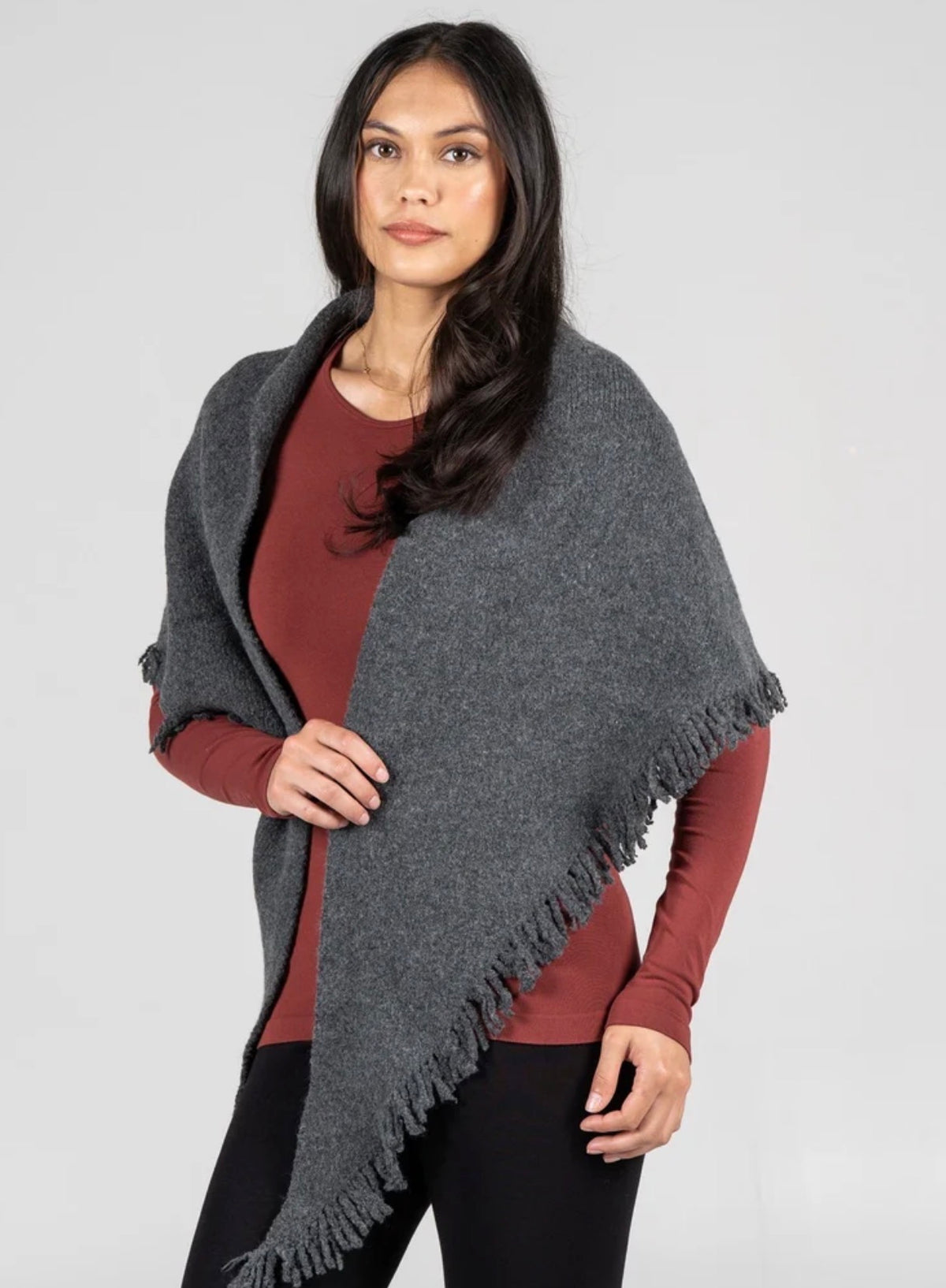 Triangle Wool Blend Scarf
