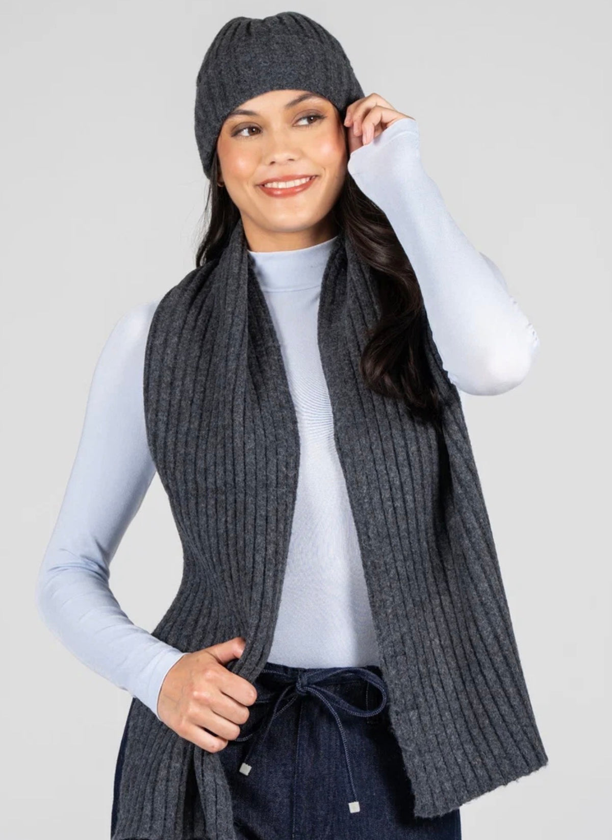 Rib Beanie Scarf Set