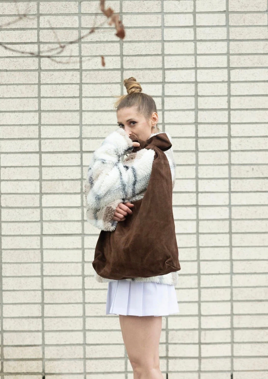 Knot Tote Suede - Brown