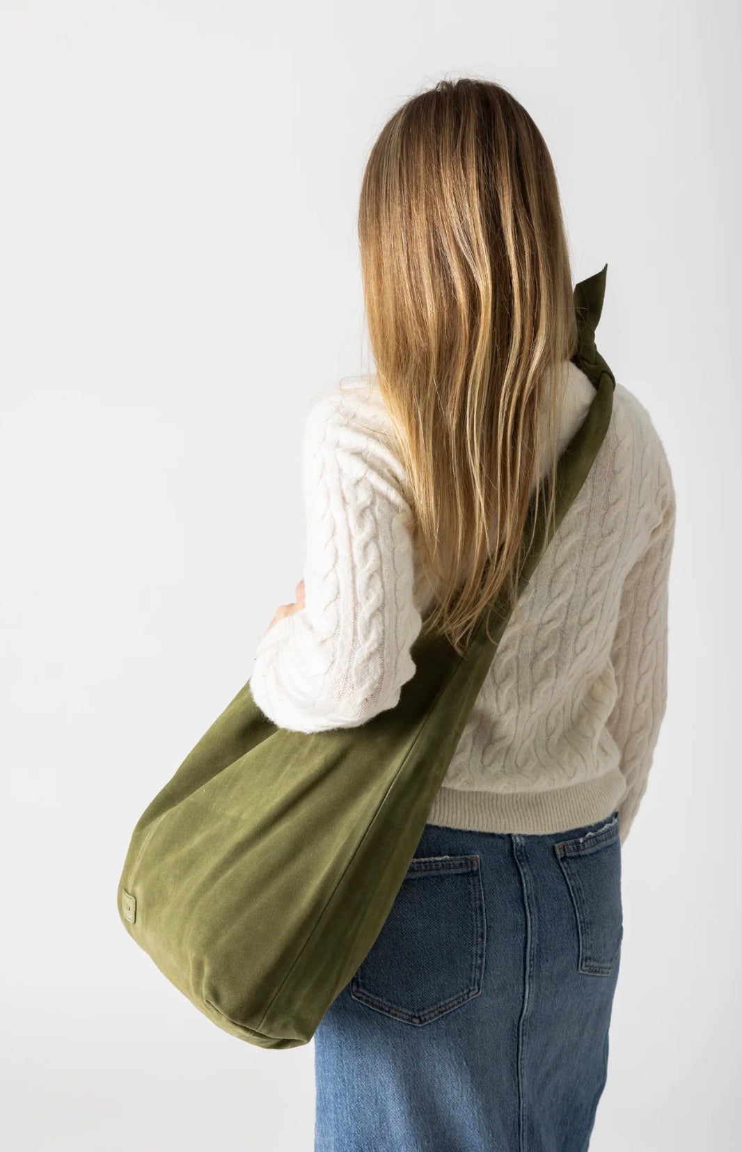 Knot Tote Suede - Olive