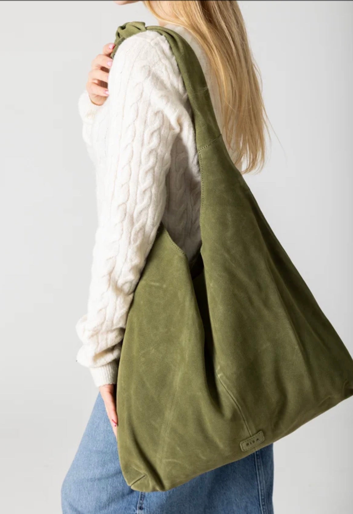Knot Tote Suede - Olive