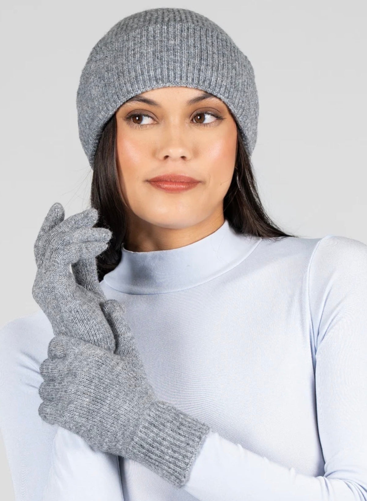 Rib Beanie Glove Set