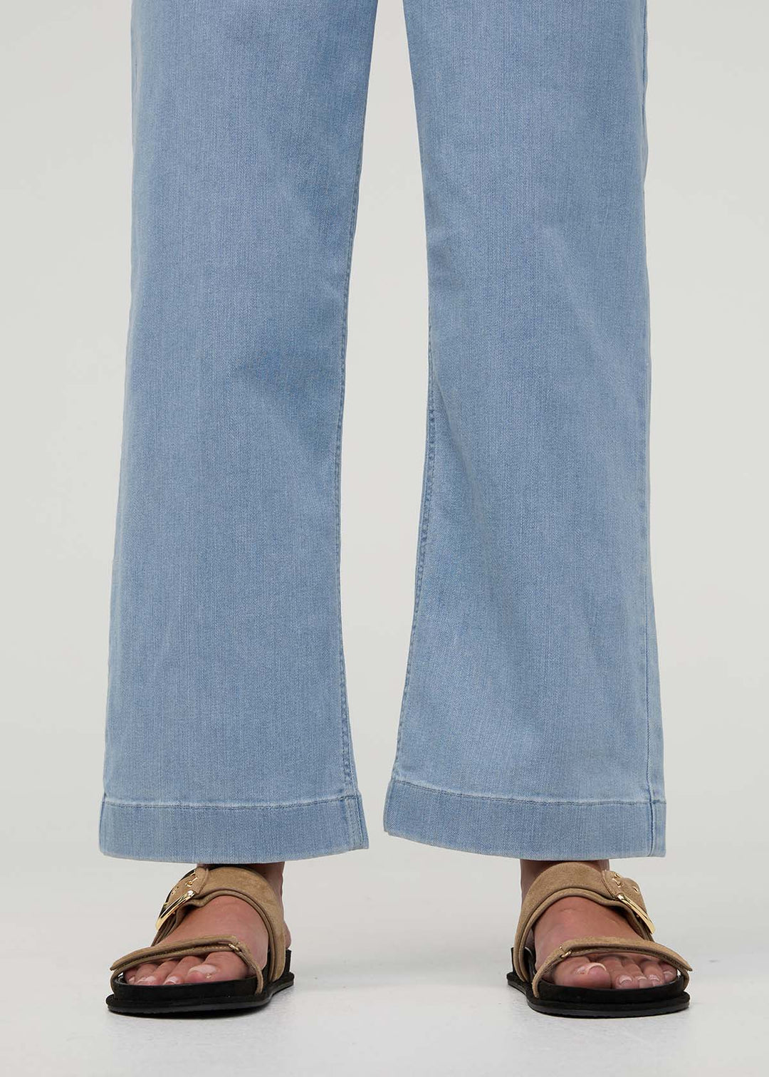 Performance Denim Short Sleeve Jumpsuit
