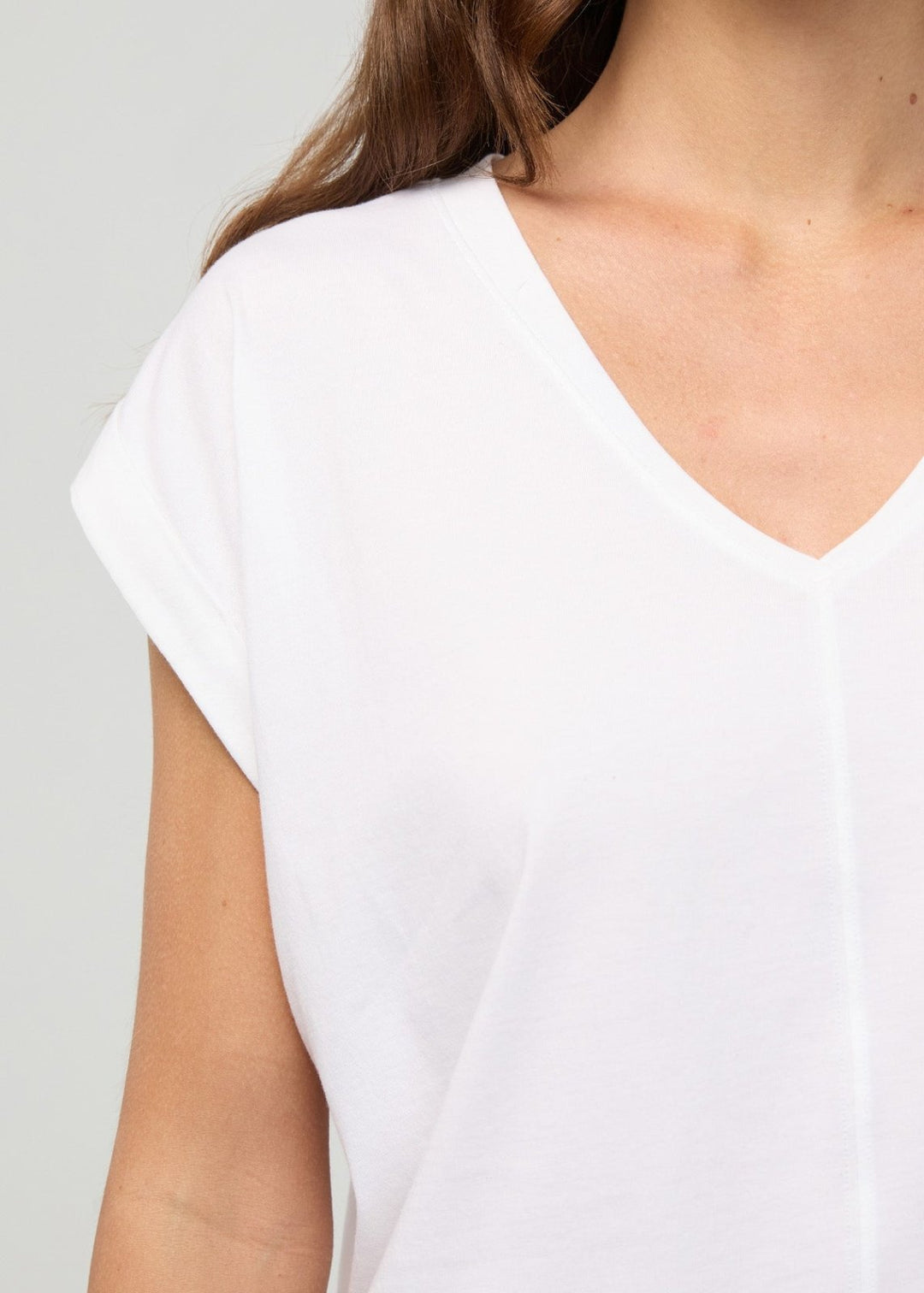 PurePima Dolman V-neck Tee