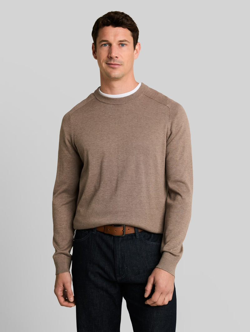 Crewneck Pullover With Silk Blend