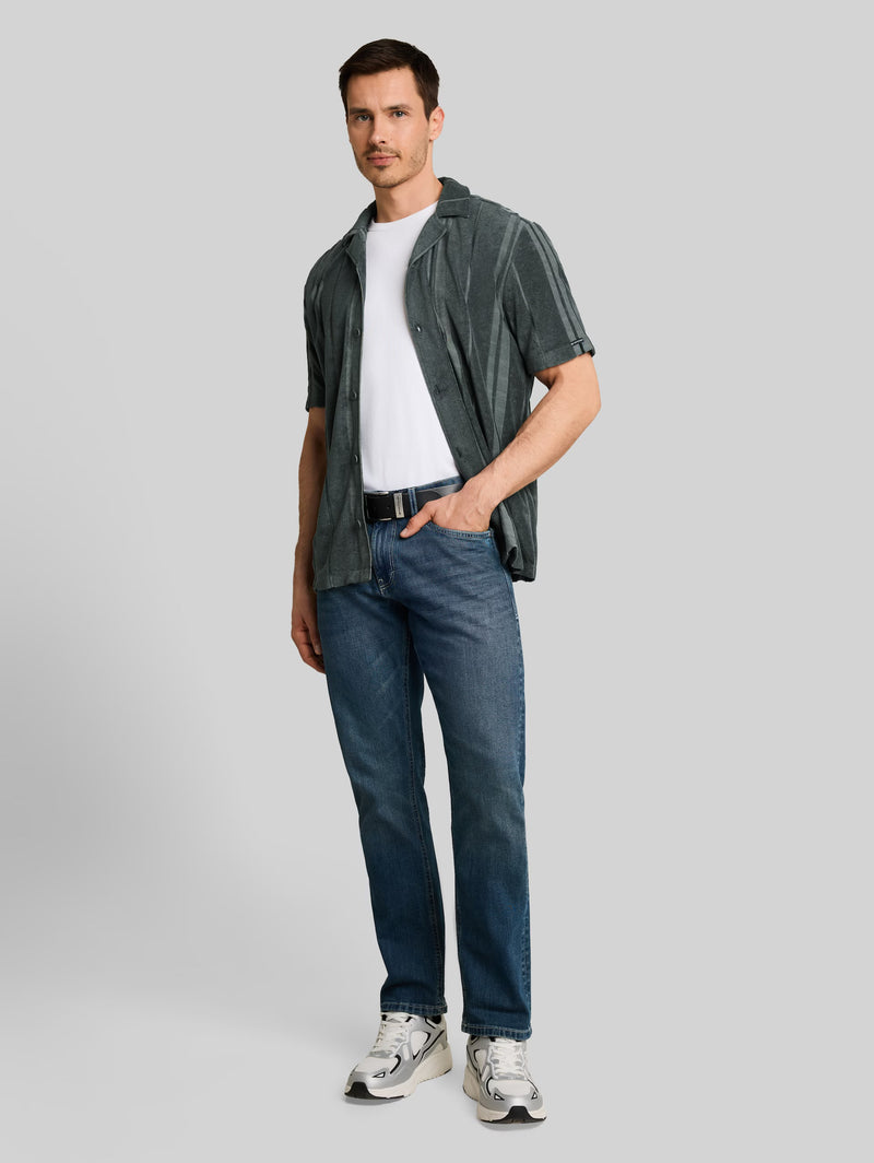 Vertical Striped Towel Shirt