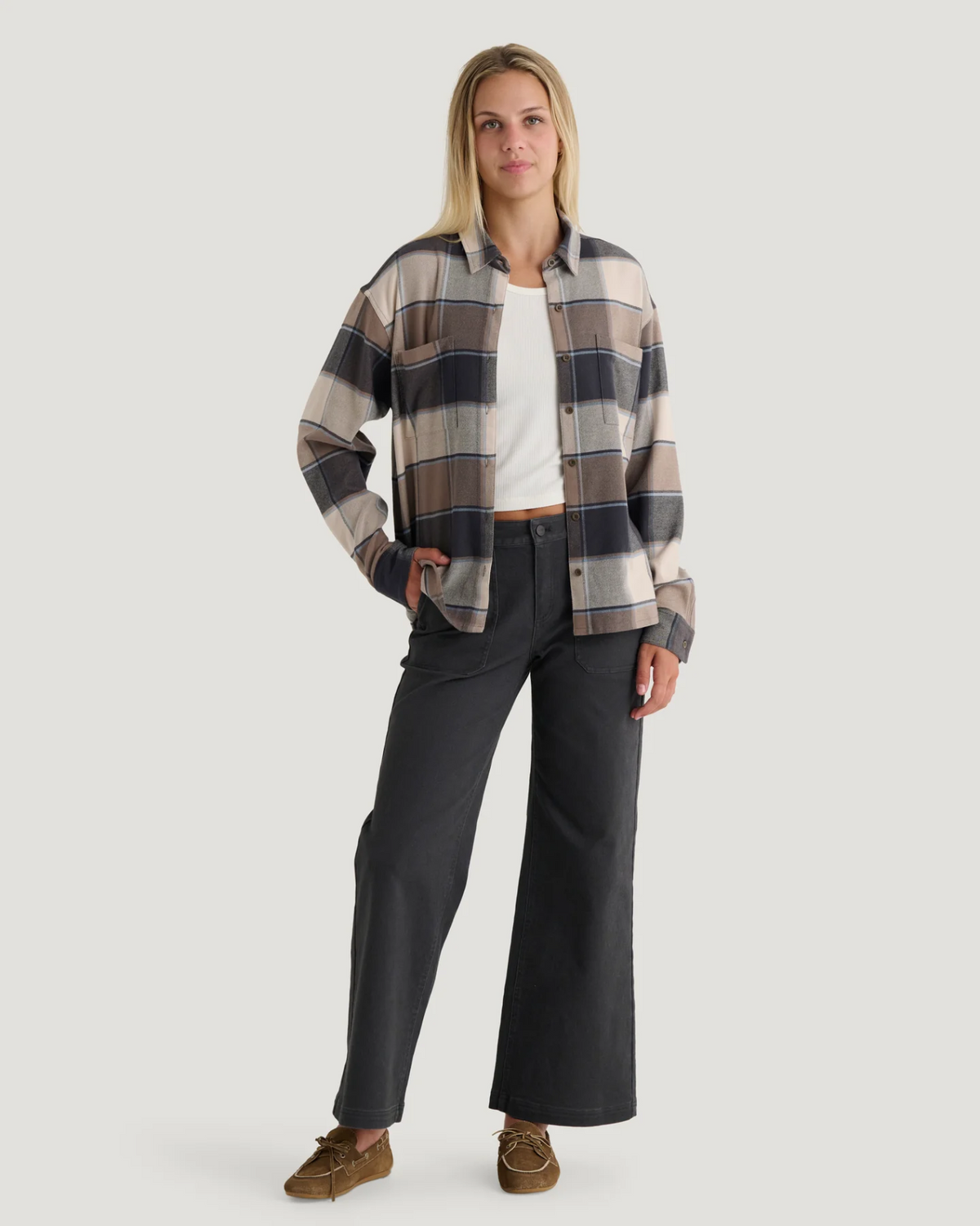 Oversized Seawool Plaid Flannel