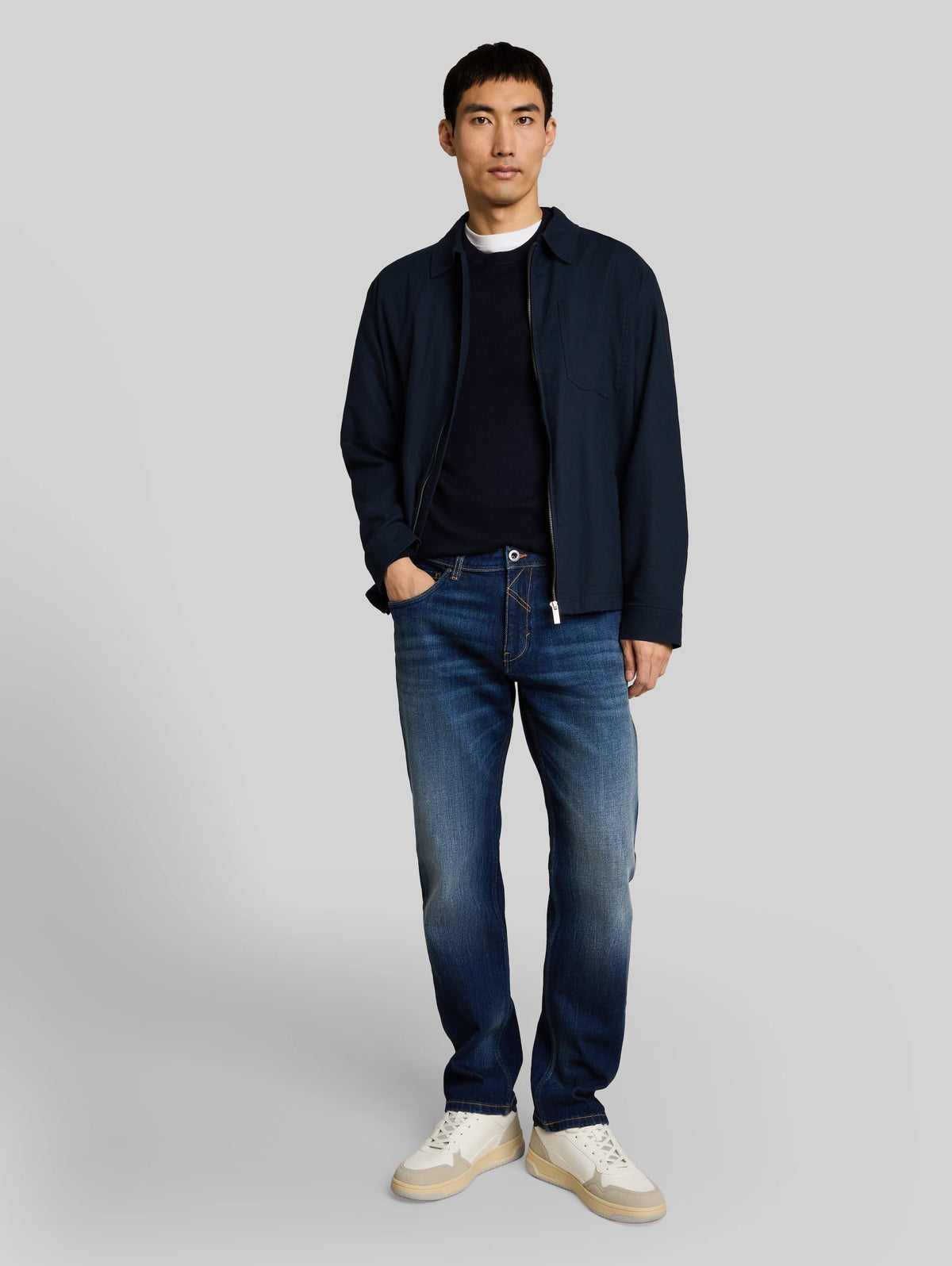 Marvin Straight Leg Denim - Heavy Used Mid Blue