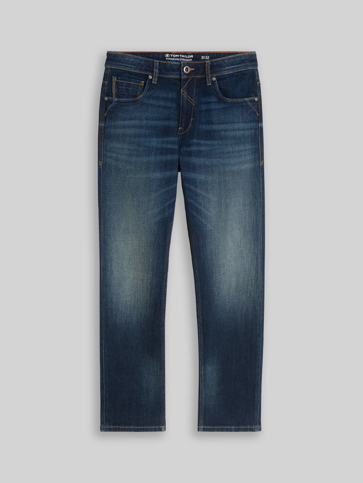 Marvin Straight Leg Denim - Heavy Used Mid Blue