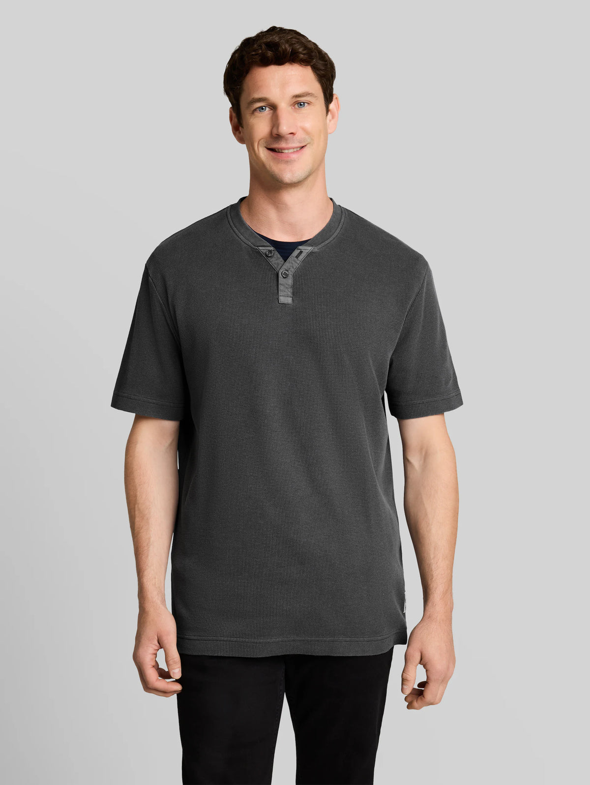 Garment Dyed Structured Henley
