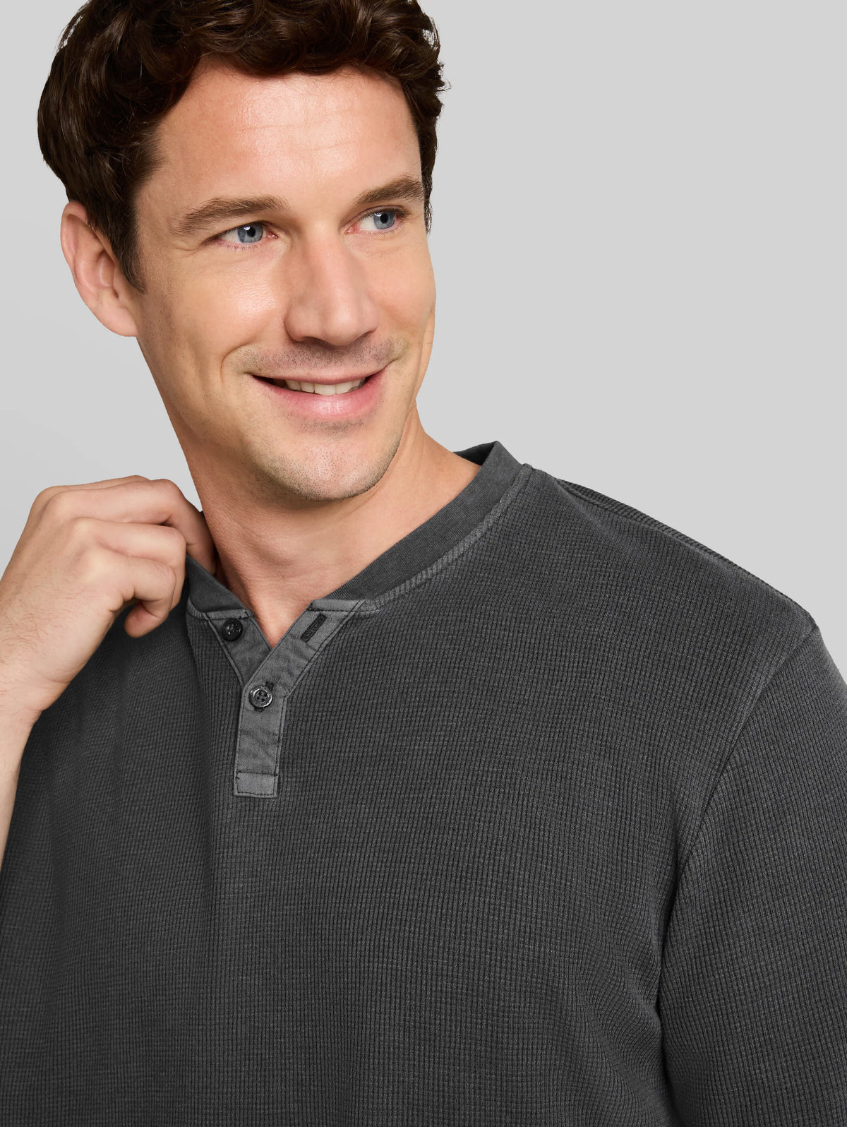 Garment Dyed Structured Henley