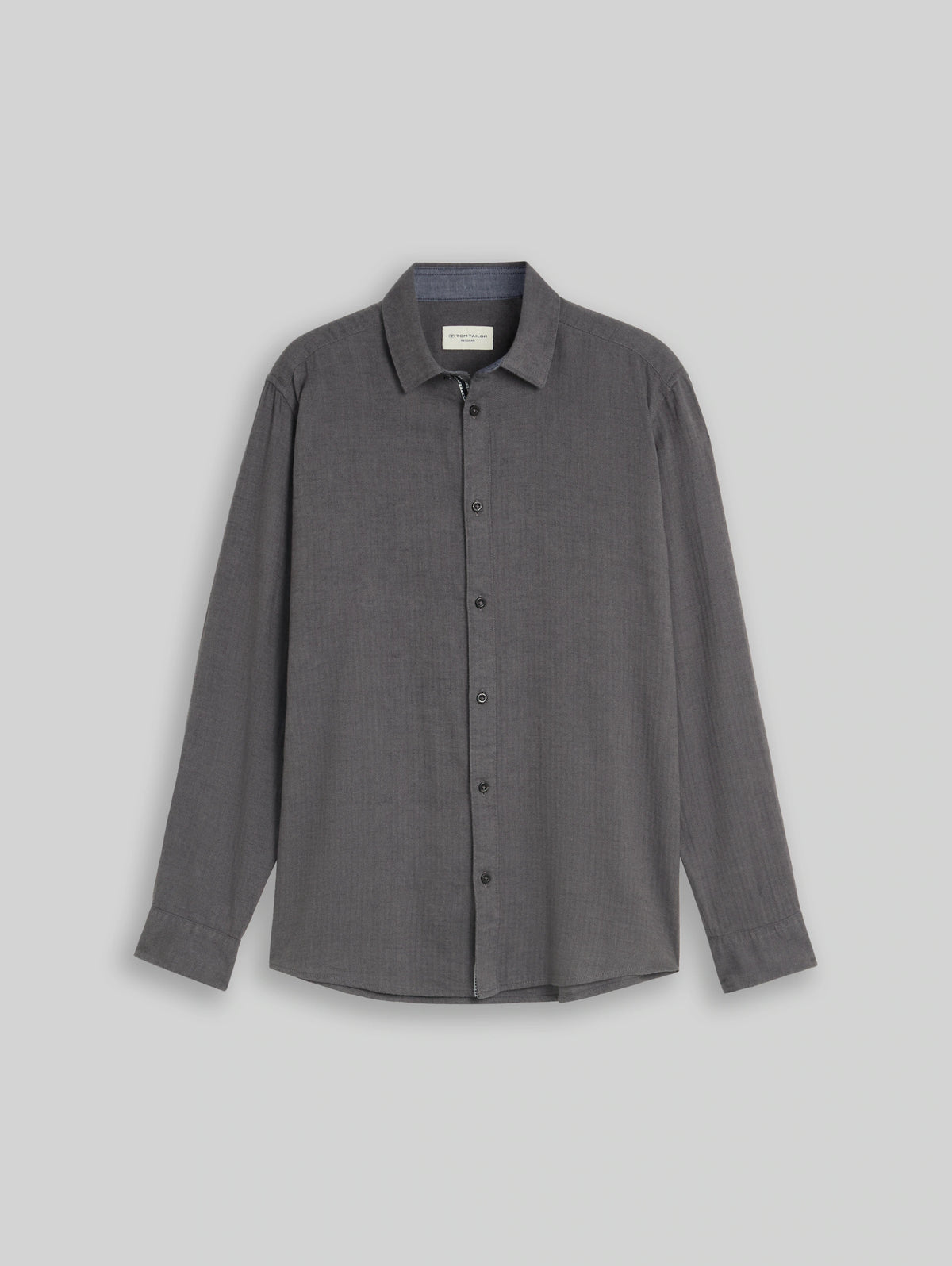 Herringbone Button-Up Shirt
