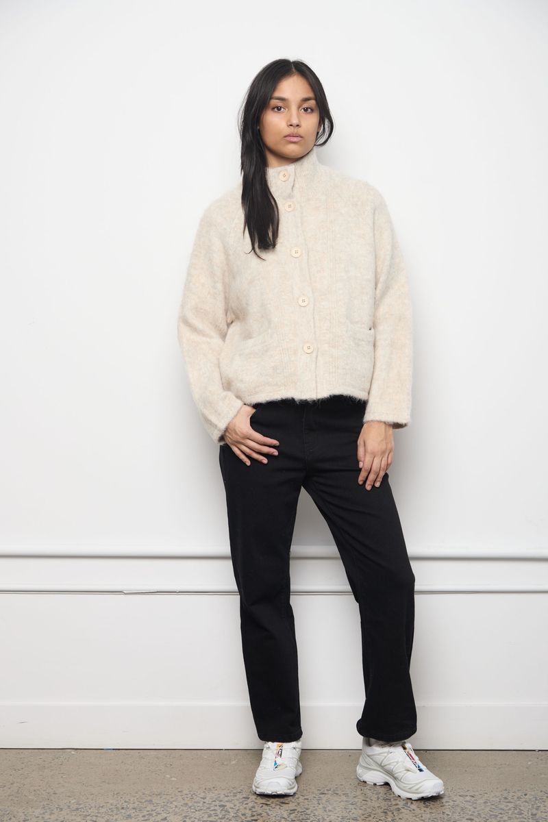 Funnel Alpaca Cardigan