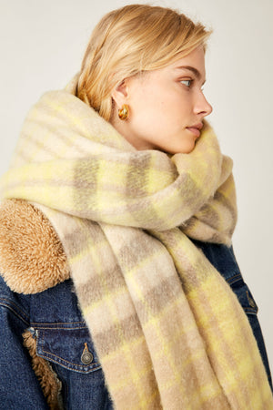 Falling For You Brushed Plaid Scarf