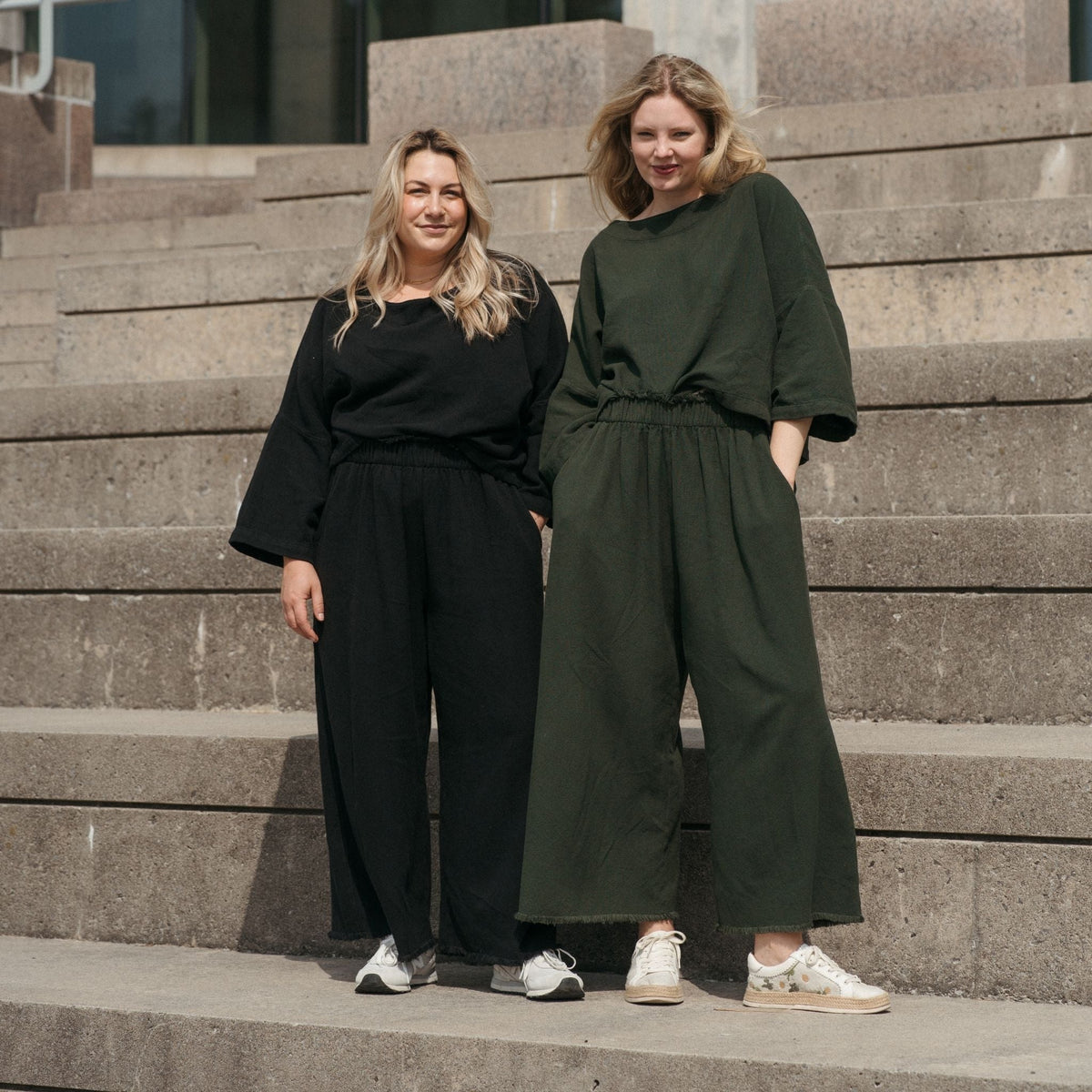 Loft Cotton Crop Barrel Pants