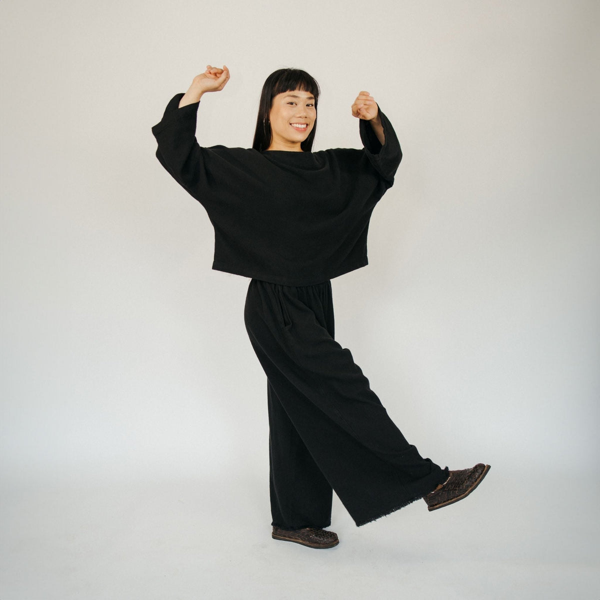 Loft Cotton Crop Barrel Pants