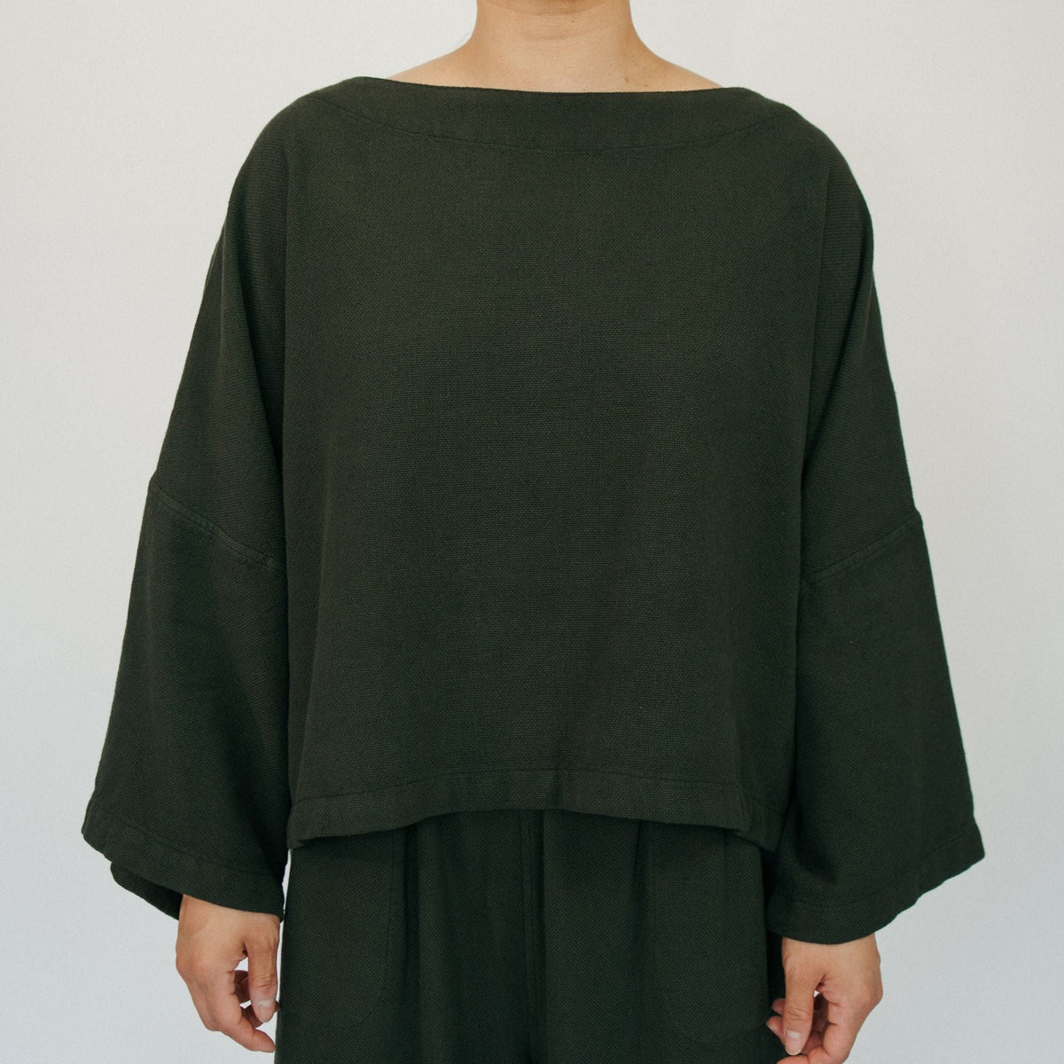 Loft Cotton Bell Sleeve Top