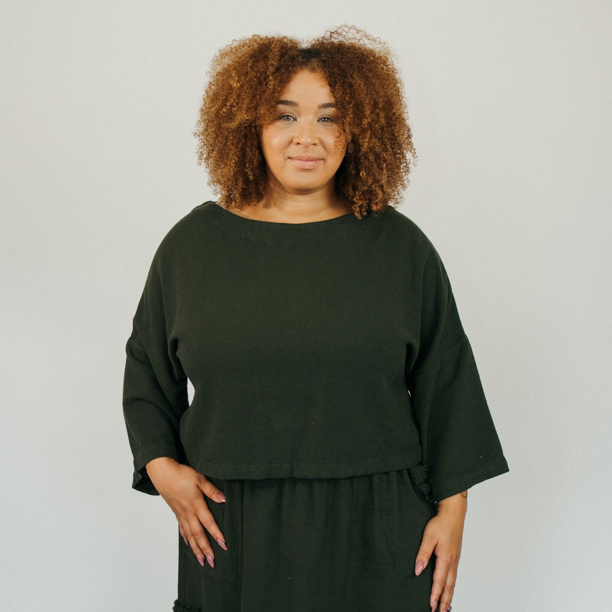 Loft Cotton Bell Sleeve Top