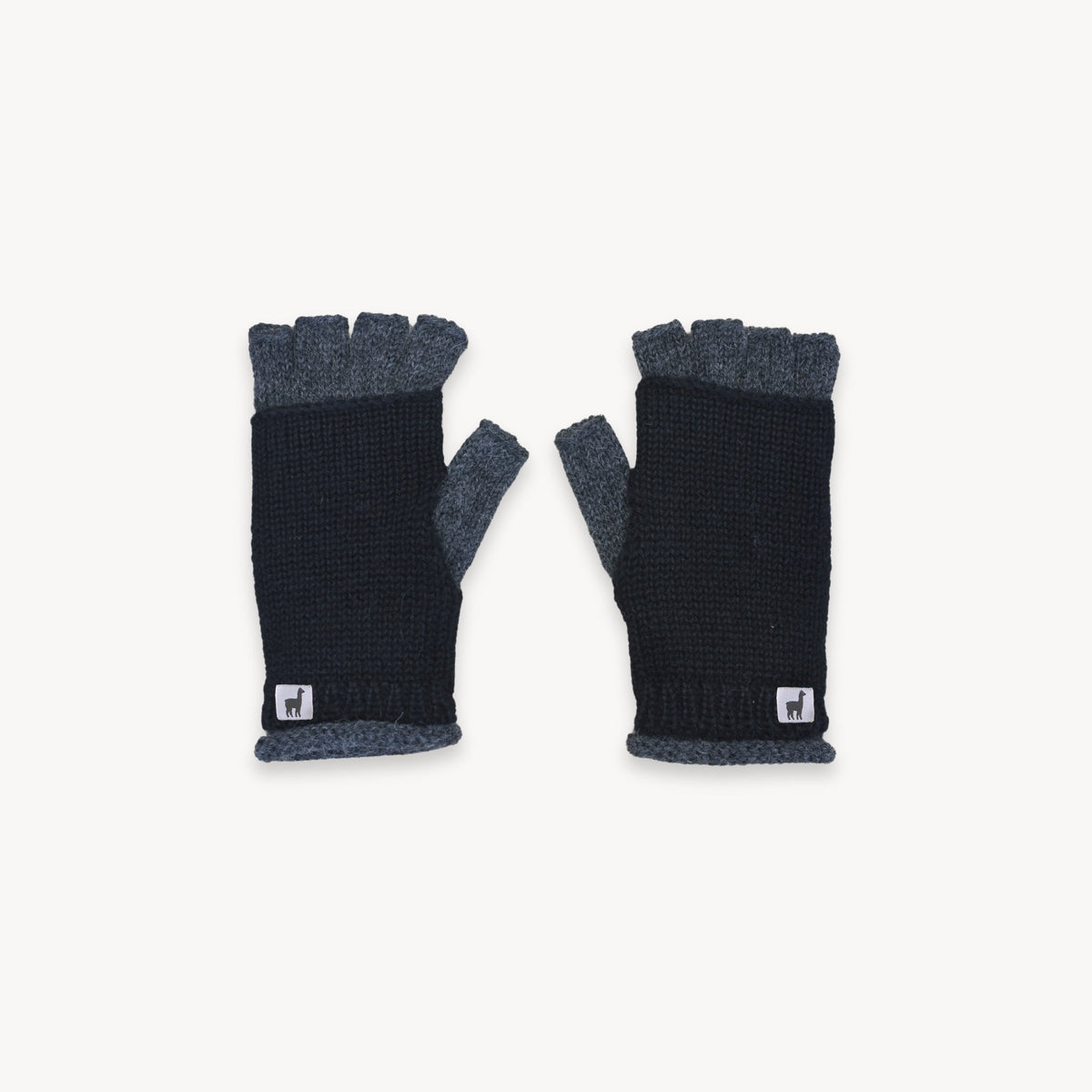 Alpaca Double Layered Fingerless Gloves