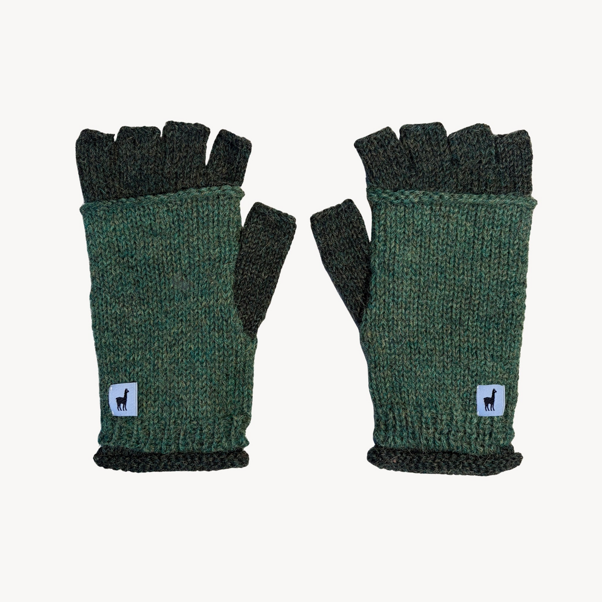 Alpaca Double Layered Fingerless Gloves