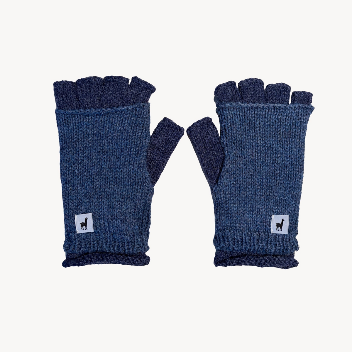 Alpaca Double Layered Fingerless Gloves