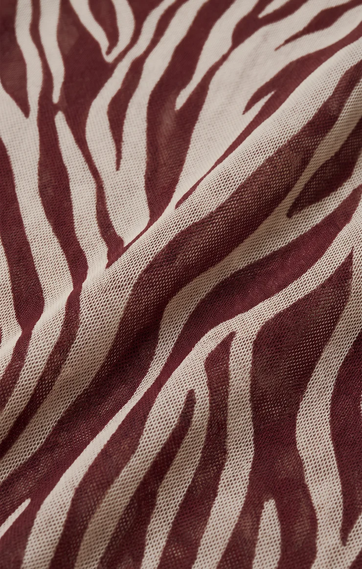 Sevilla Zebra Mesh Midi Dress