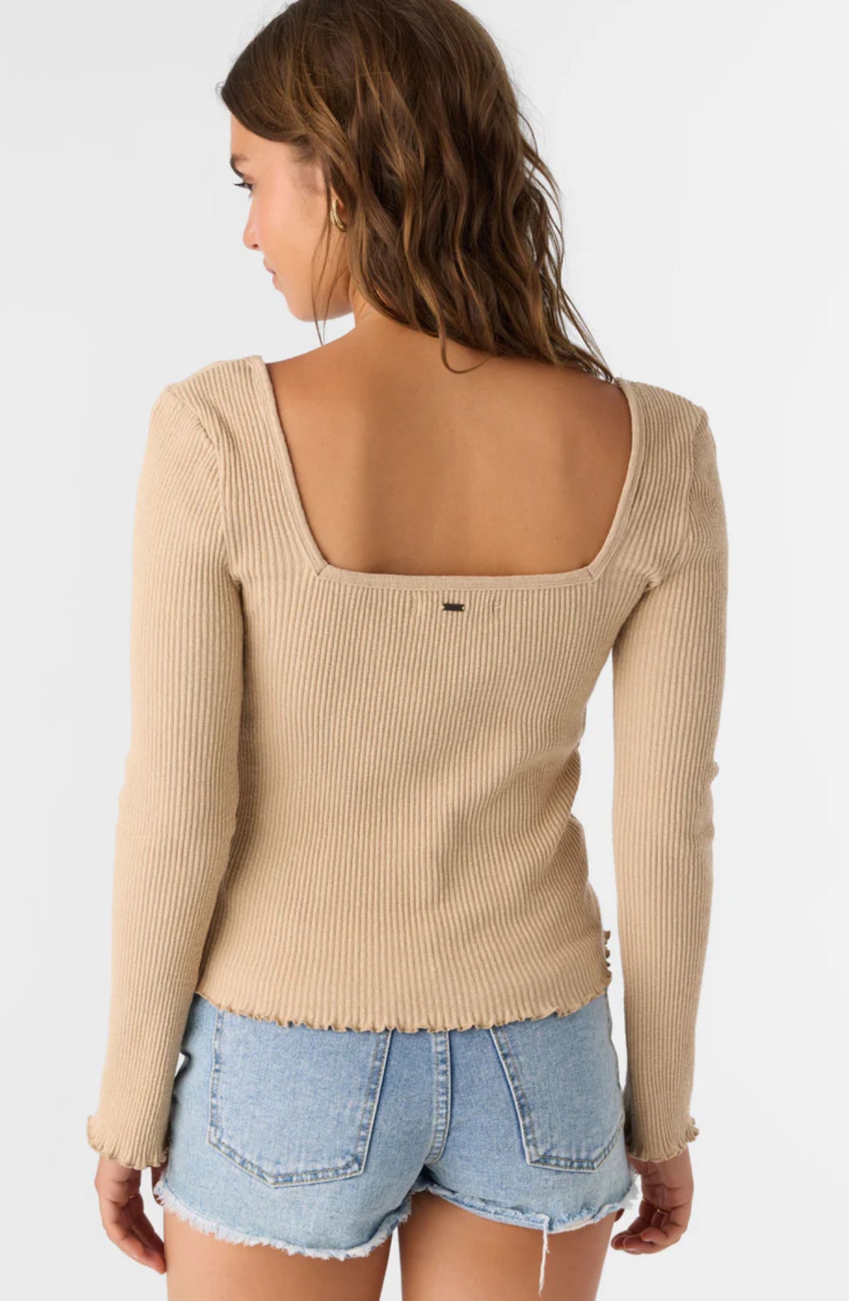 Flocki Slub Knit Ribbed Top