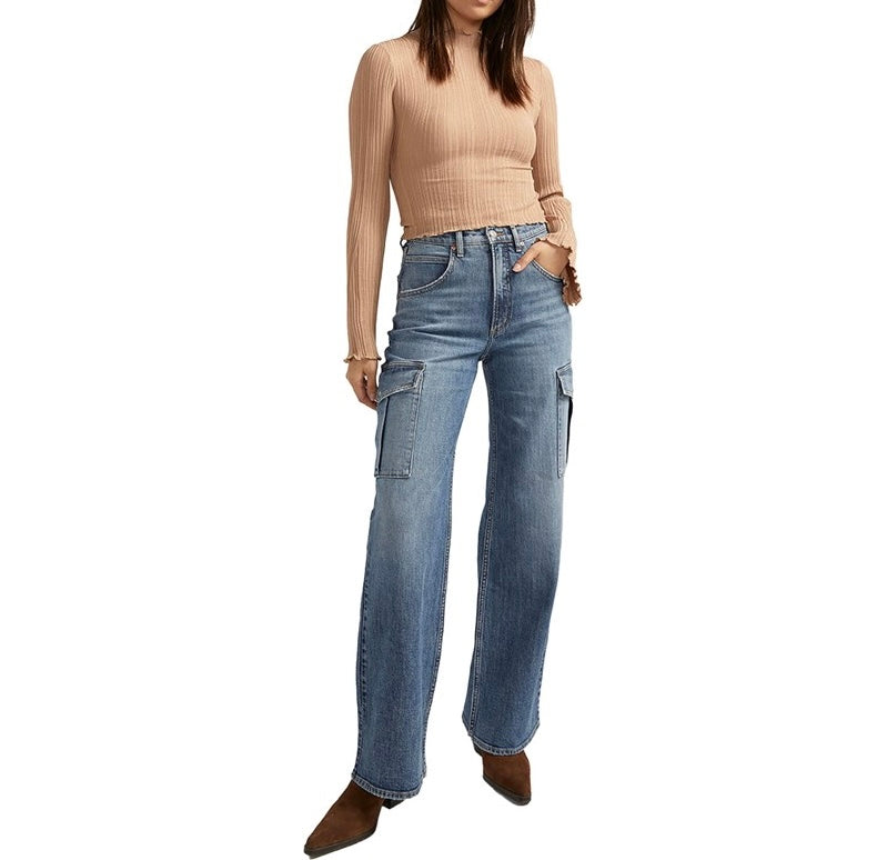 Denim Cargo Wide Leg - 33 Inseam